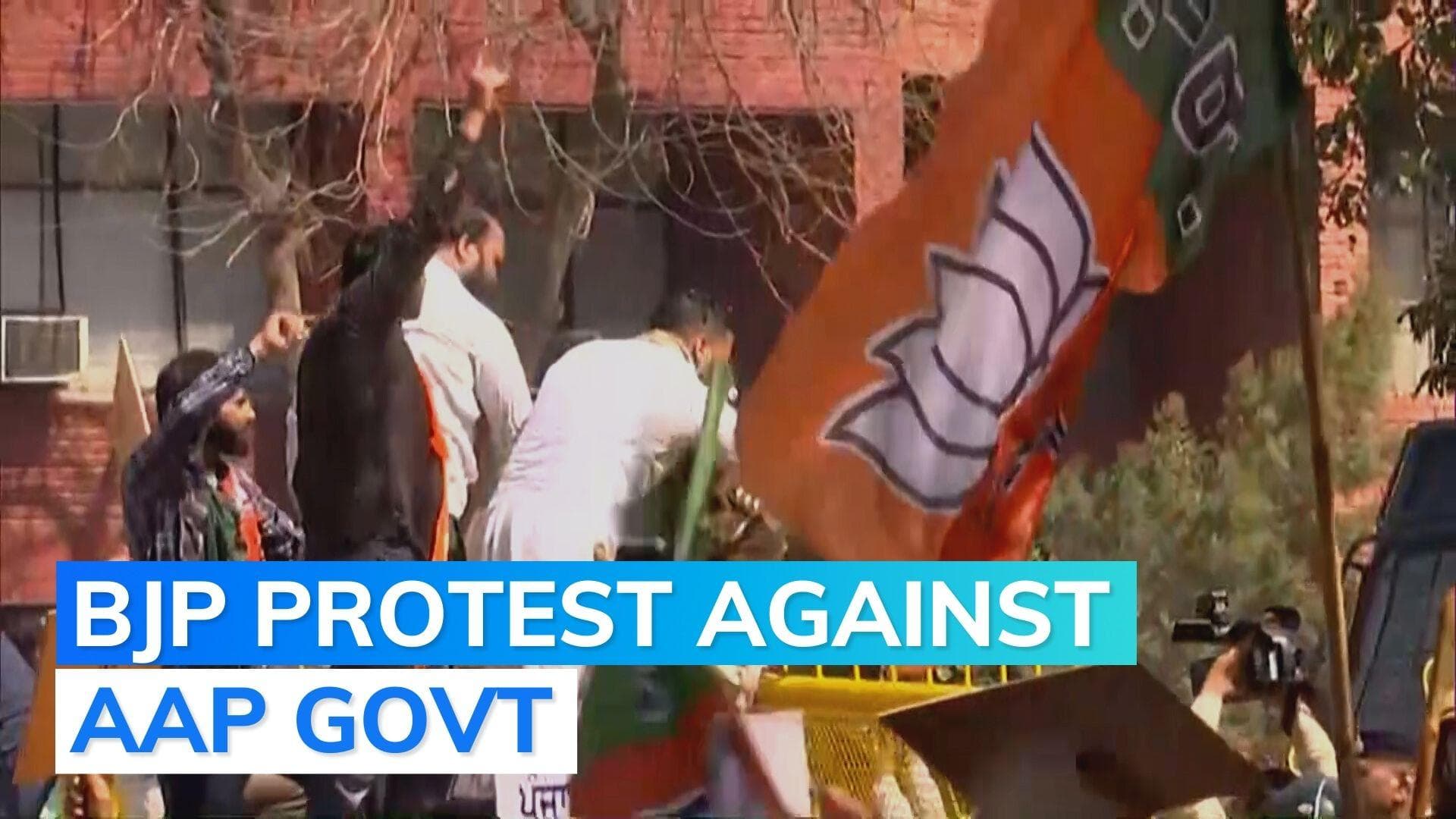 Police use water cannon on Punjab BJP leaders as they marched to Vidhan Sabha
