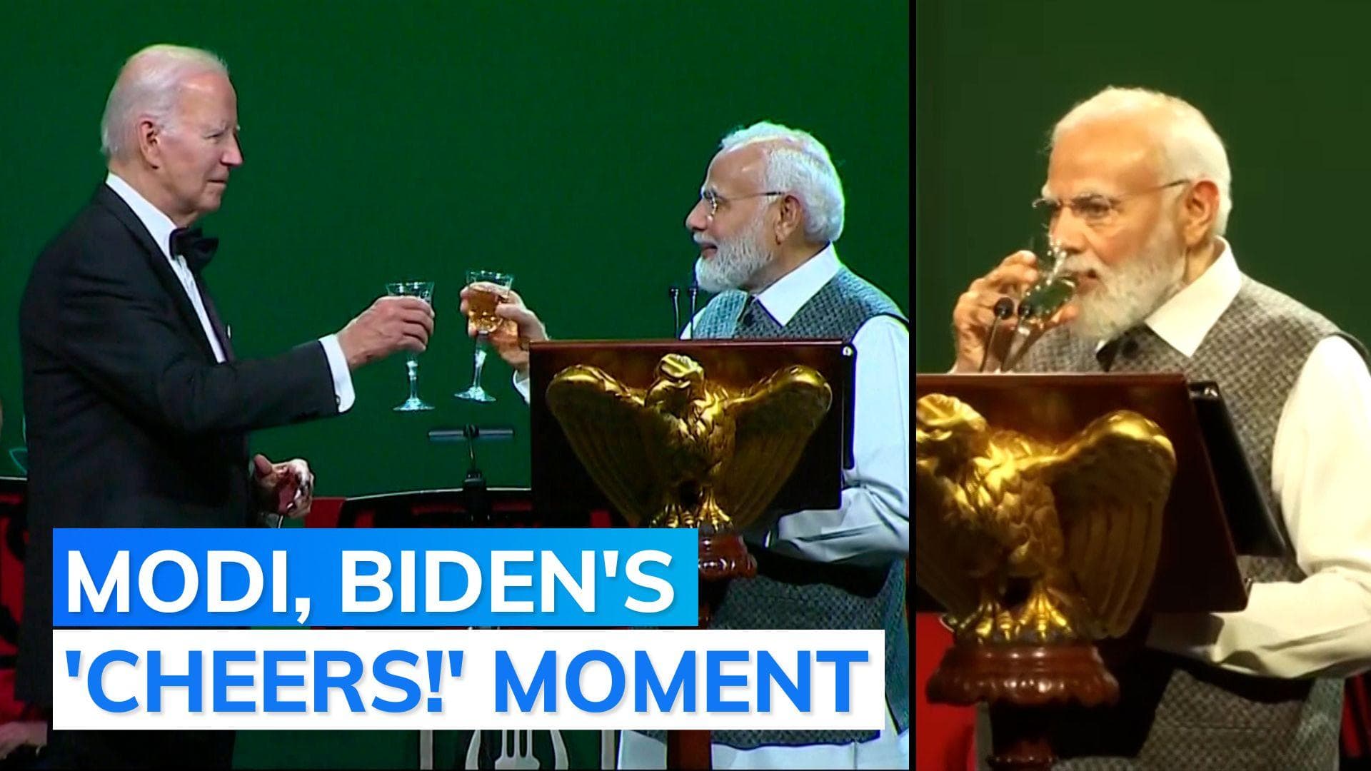 PM Modi speaks on vegetarian menu at White House, raises toast for Bidens for US State Dinner