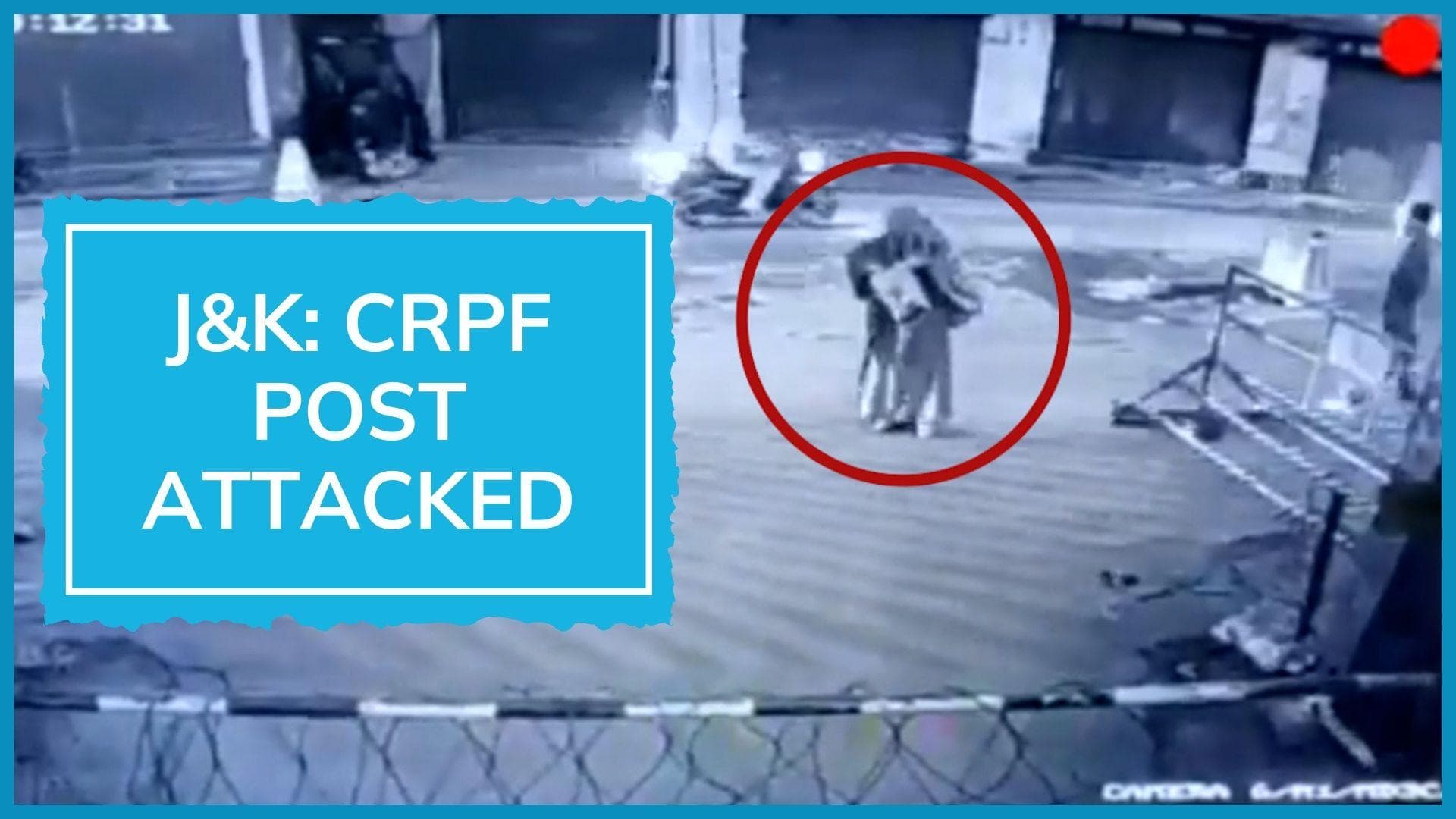 On camera: burka-clad militant attacks CRPF camp in Kashmir with petrol bomb