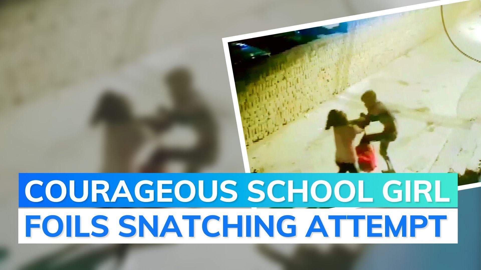 Video: school girl resists knife attack as boy tries to snatch her phone in Delhi