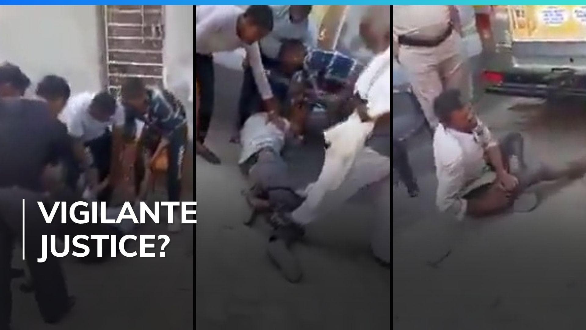 Cop mute spectator as Nuh violence accused Bittu Bajrangi thrashes man