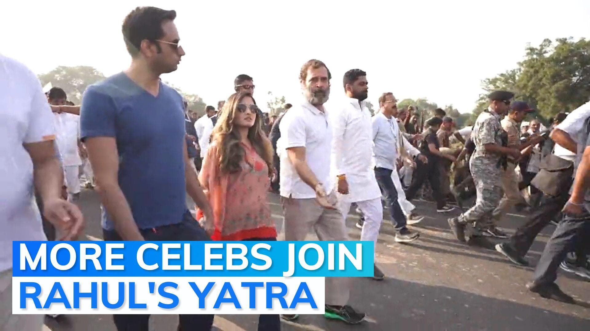 Bharat Jodo Yatra: after Pooja Bhatt, Riya Sen walks with Rahul Gandhi