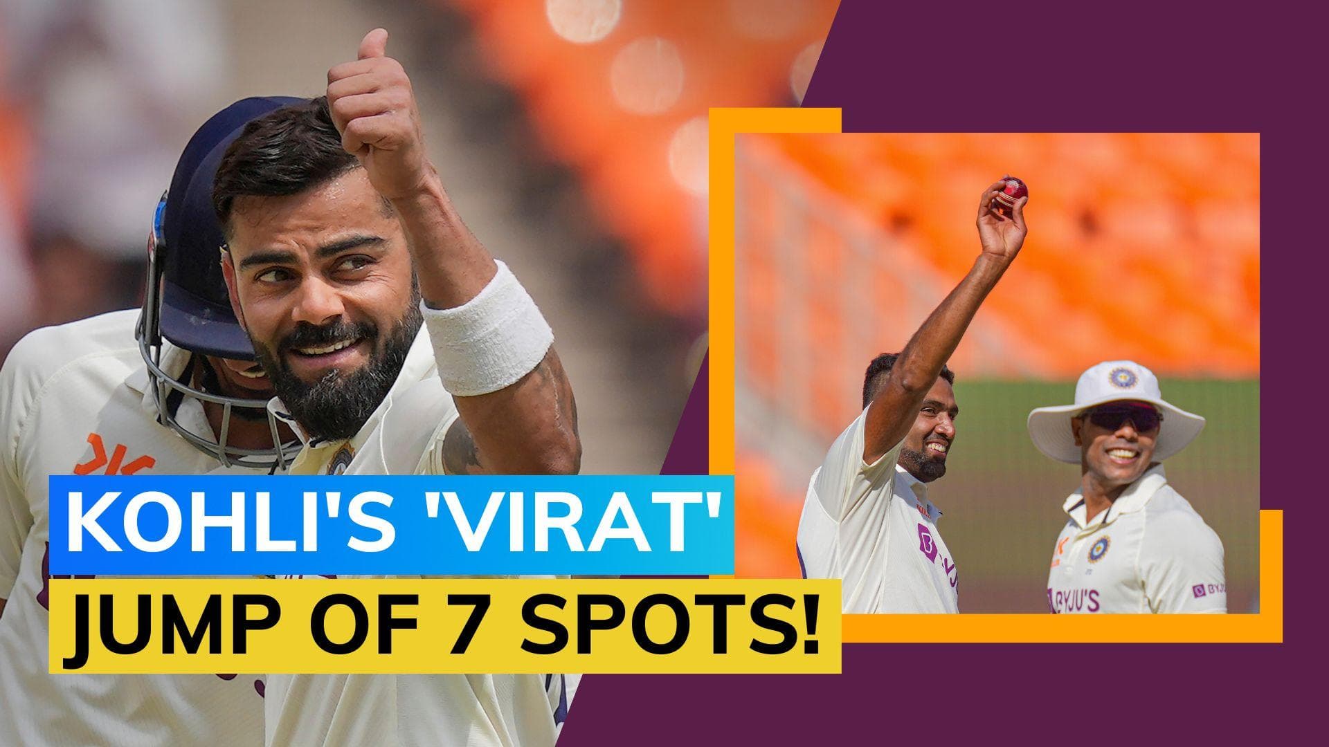 Virat Kohli puts ICC Test Rankings on fire, Ashwin regains sole ownership of the No.1 spot