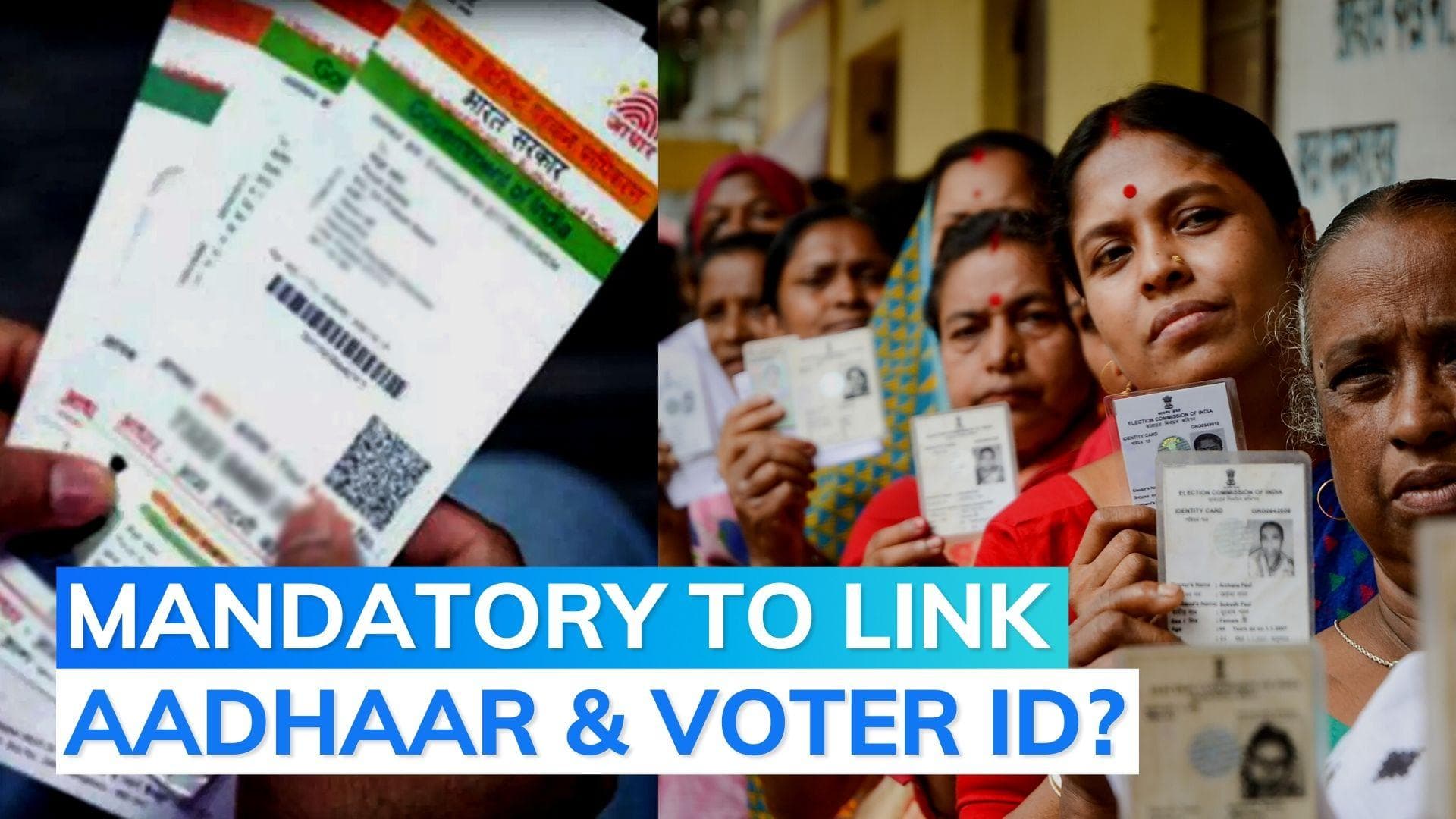 Linking Aadhaar and voter ID card voluntary, no action will be taken: govt