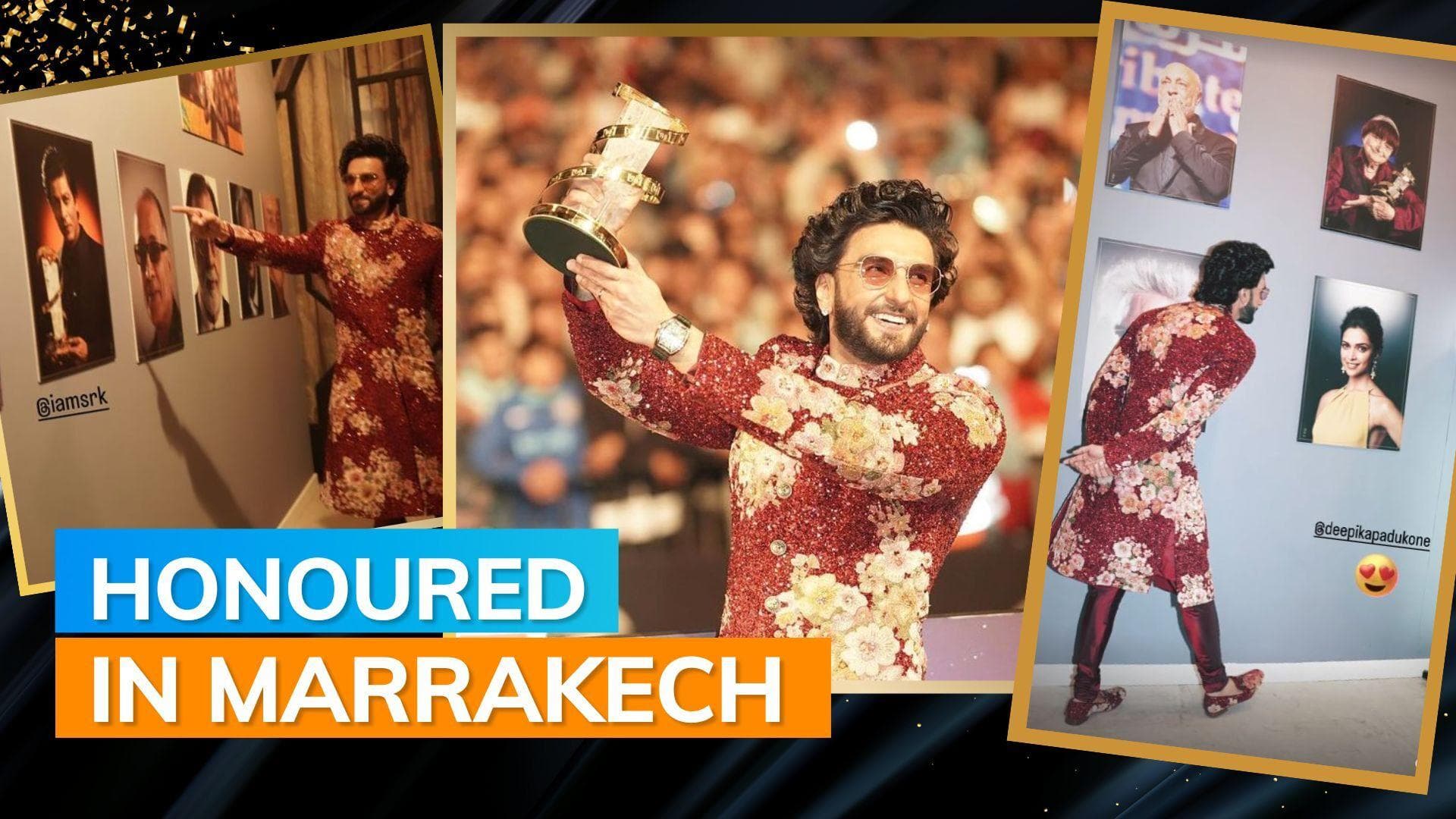 Ranveer Singh honoured with Etoile d'Or trophy at Marrakech, has eyes only for wife Deepika Padukone 
