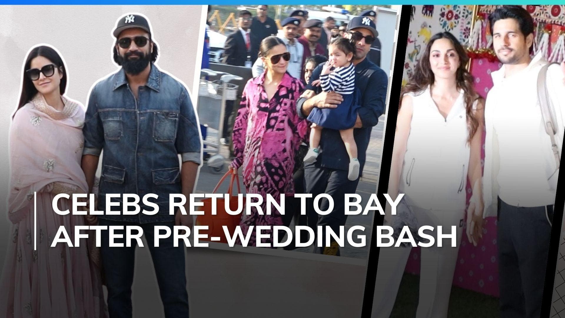 Sidharth Malhotra-Kiara Advani, Vicky Kaushal-Katrina Kaif and others leave from Jamnagar | Watch