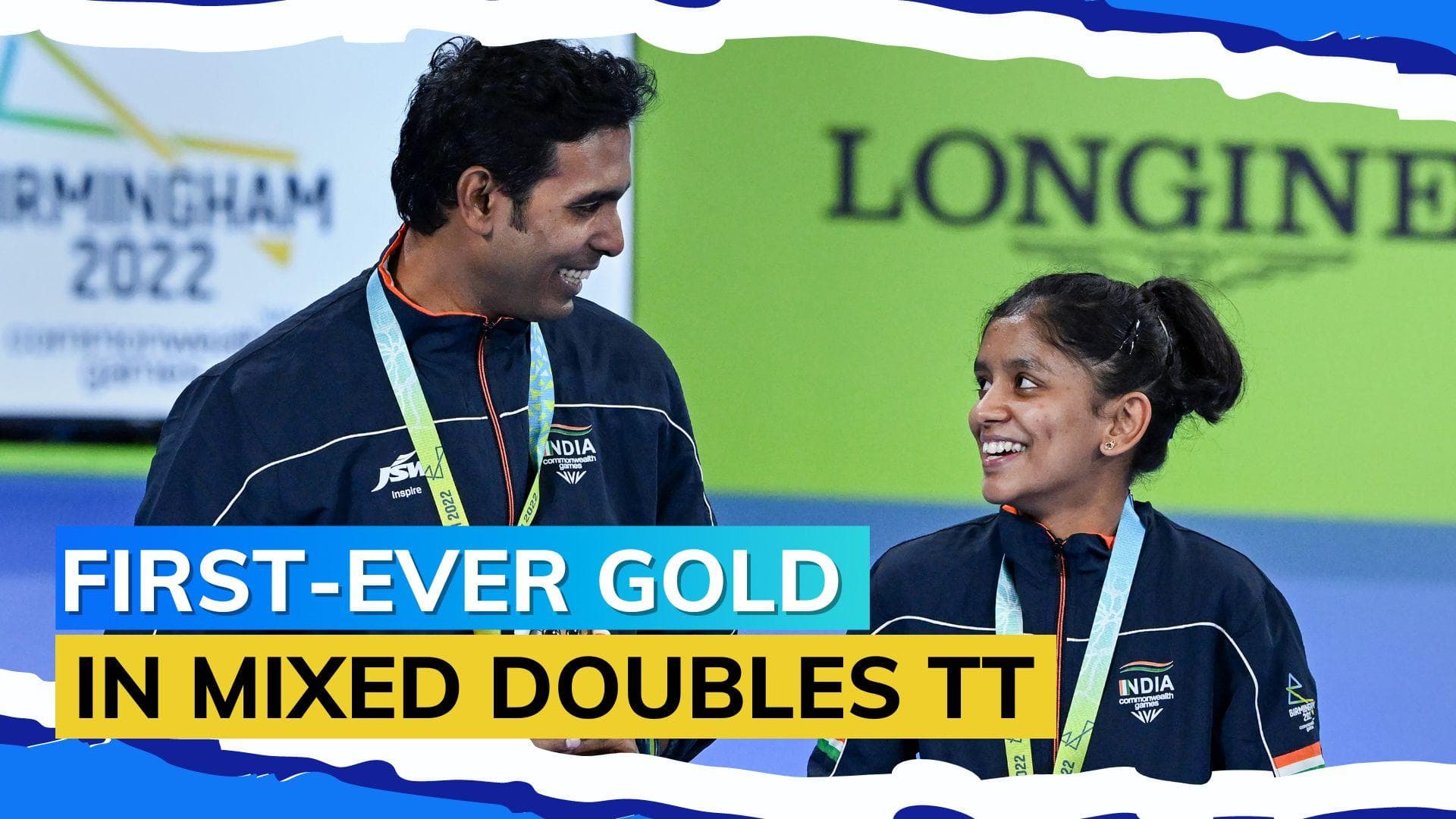 CWG: Mixed doubles pair Sharath Kamal & Sreeja Akula win Gold in Table Tennis