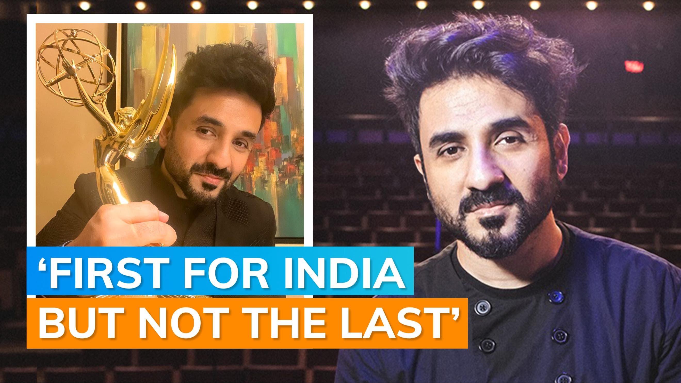 Watch: Vir Das back in India after historic Emmy win, reveals what he plans to do with trophy