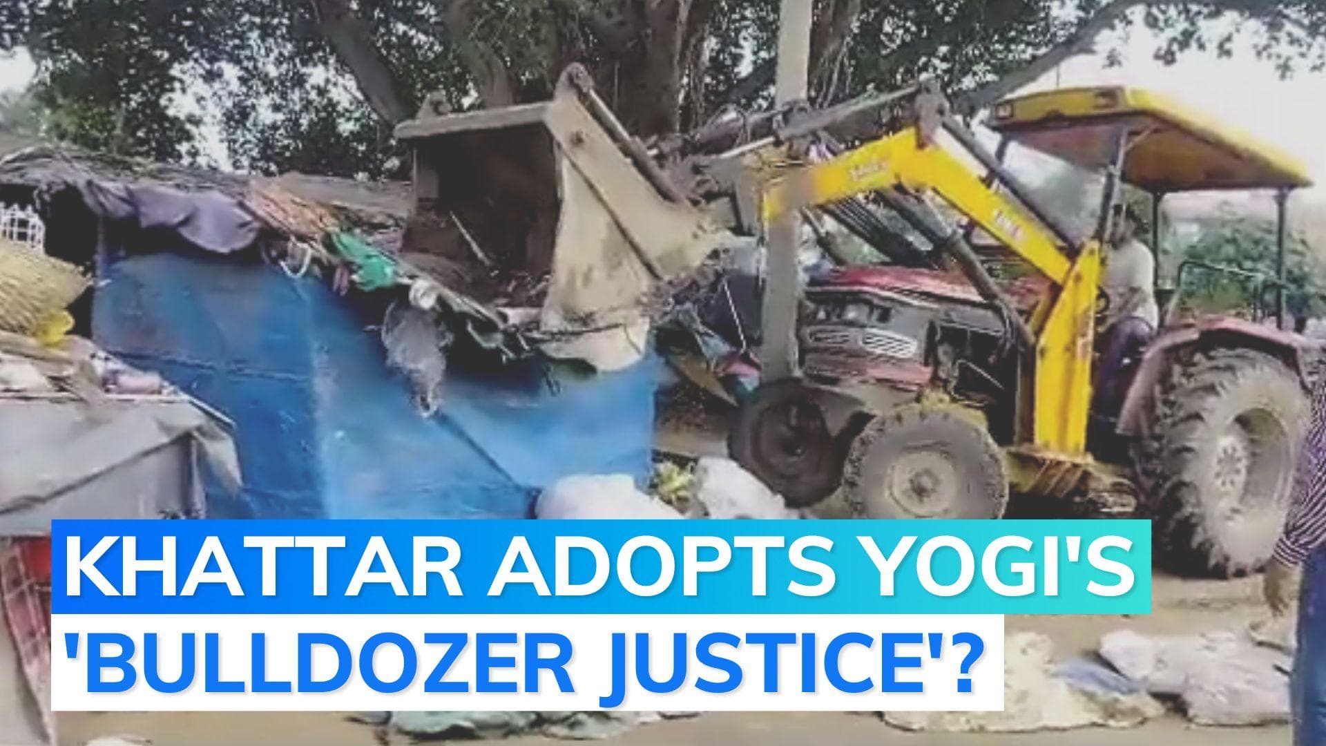 Bulldozer action in Nuh: shanties on 'illegally occupied' land razed