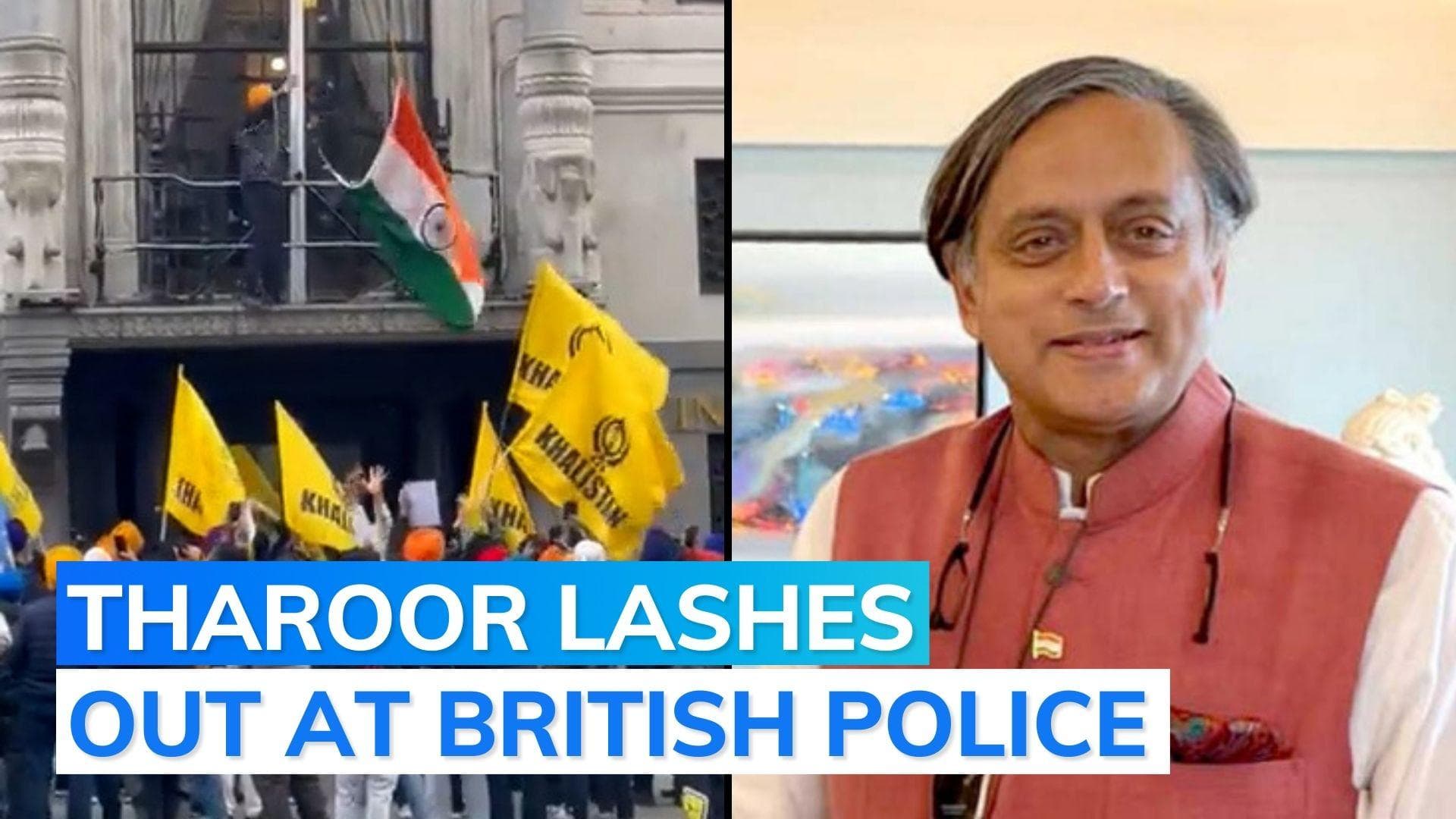 'This insult to India can't...': Shashi Tharoor on tricolour being pulled down in London