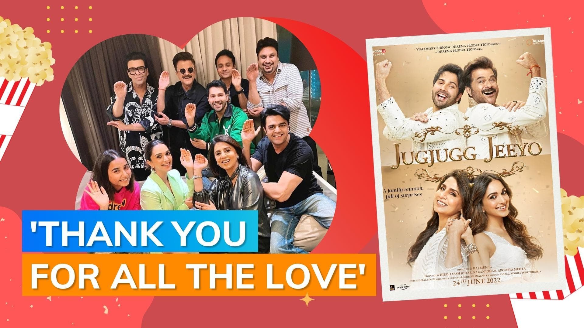 ‘JugJugg Jeeyo’: Karan Johar celebrates success of the film with stars Varun Dhawan, Kiara Advani 