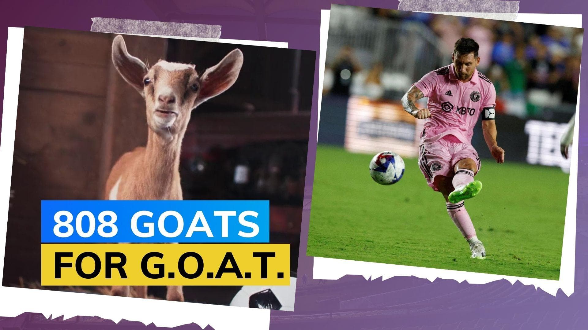 Lionel Messi: Watch how 808 goats were used to celebrate his incredible MLS debut for Inter Miami 