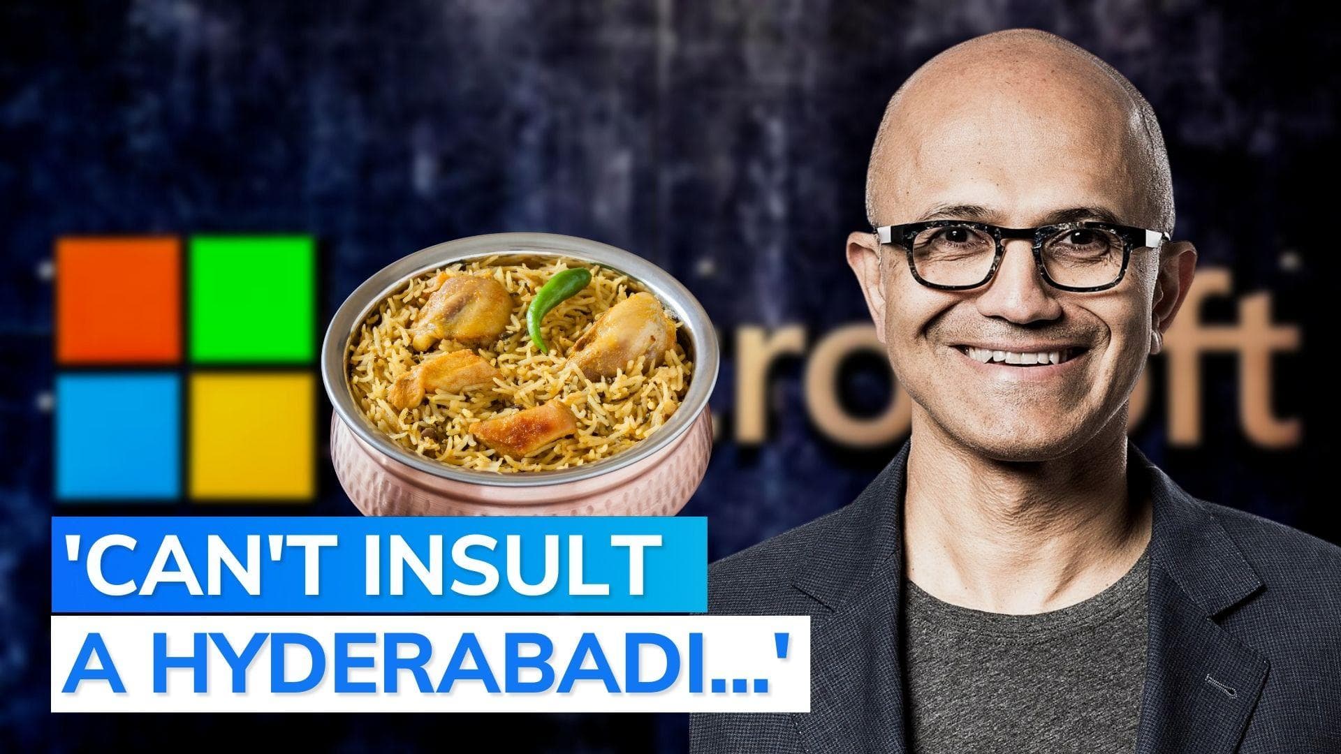 Watch: Satya Nadella receives apology from 'chat robot' over biryani