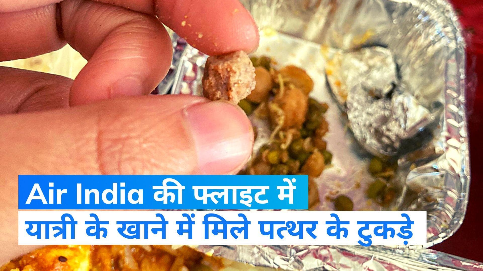 Air India फिर से विवादों में घिरी, फ्लाइट में महिला यात्री के खाने में मिले पत्थर के टुकड़े