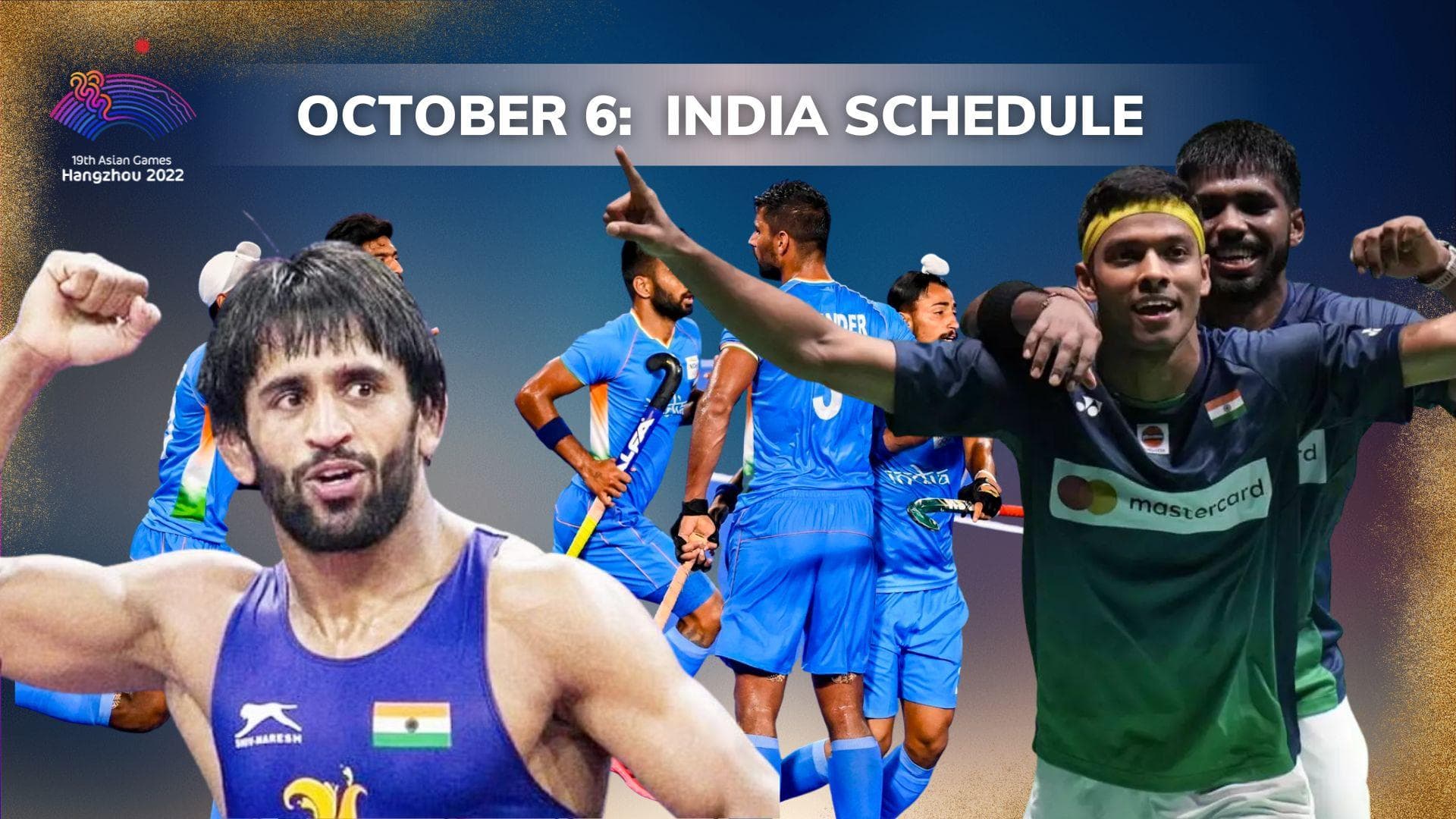 Asian Games 2023: क्रिकेट से लेकर हॉकी तक, 6 अक्टूबर को भारत के पास है कई मेडल जीतने का मौका