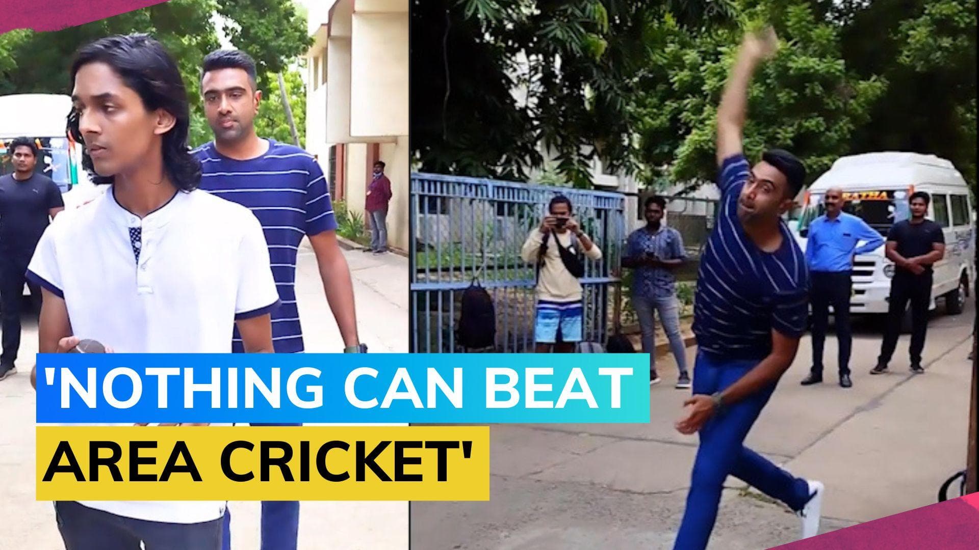 Watch! Ravichandran Ashwin surprises young boys by playing street cricket 