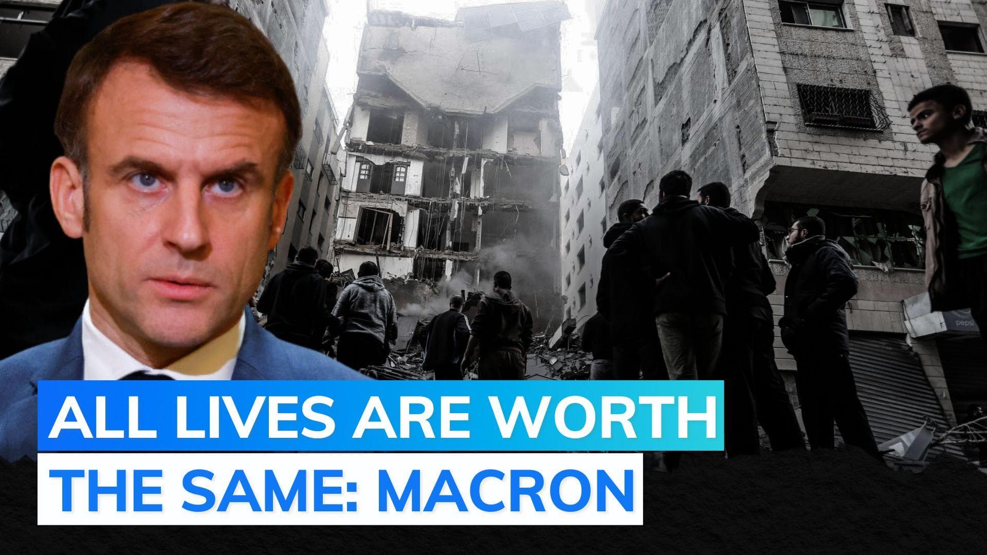 Israel-Hamas war | Fighting terrorism doesn't mean to flatten Gaza: French President