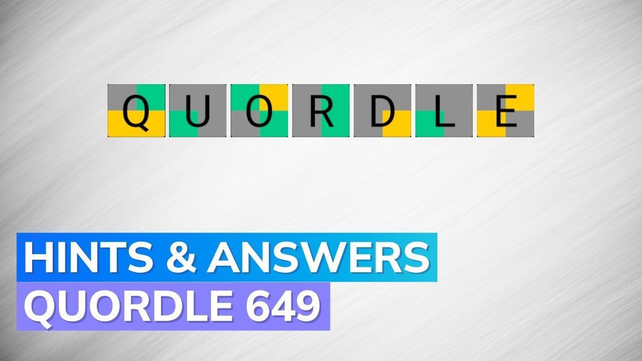 Quordle 649 hints and answer Today 4 November 2023: Get the important clues!