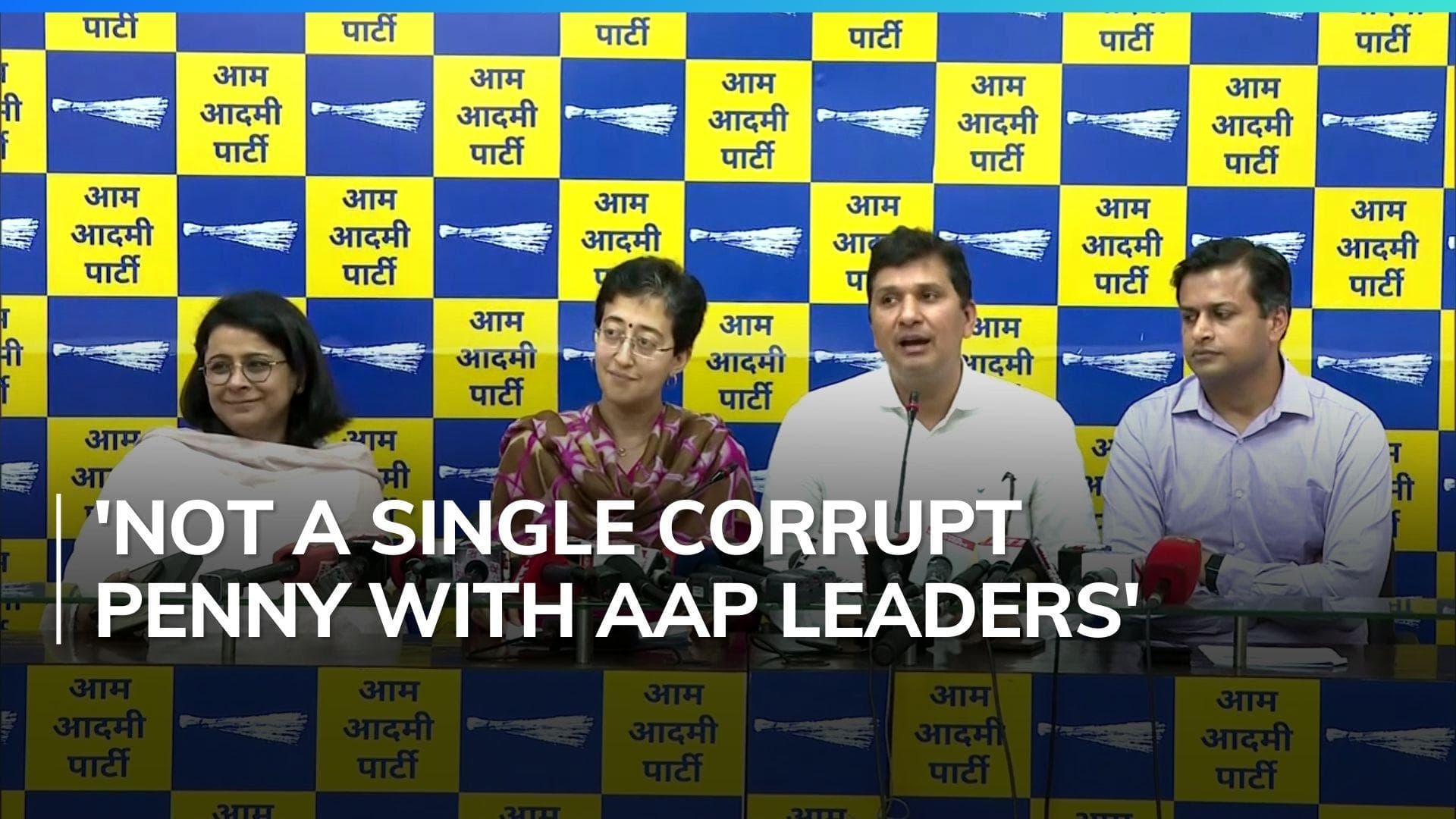 AAP shows 'money trail' in Delhi excise policy, links BJP and Aurobindo Pharma