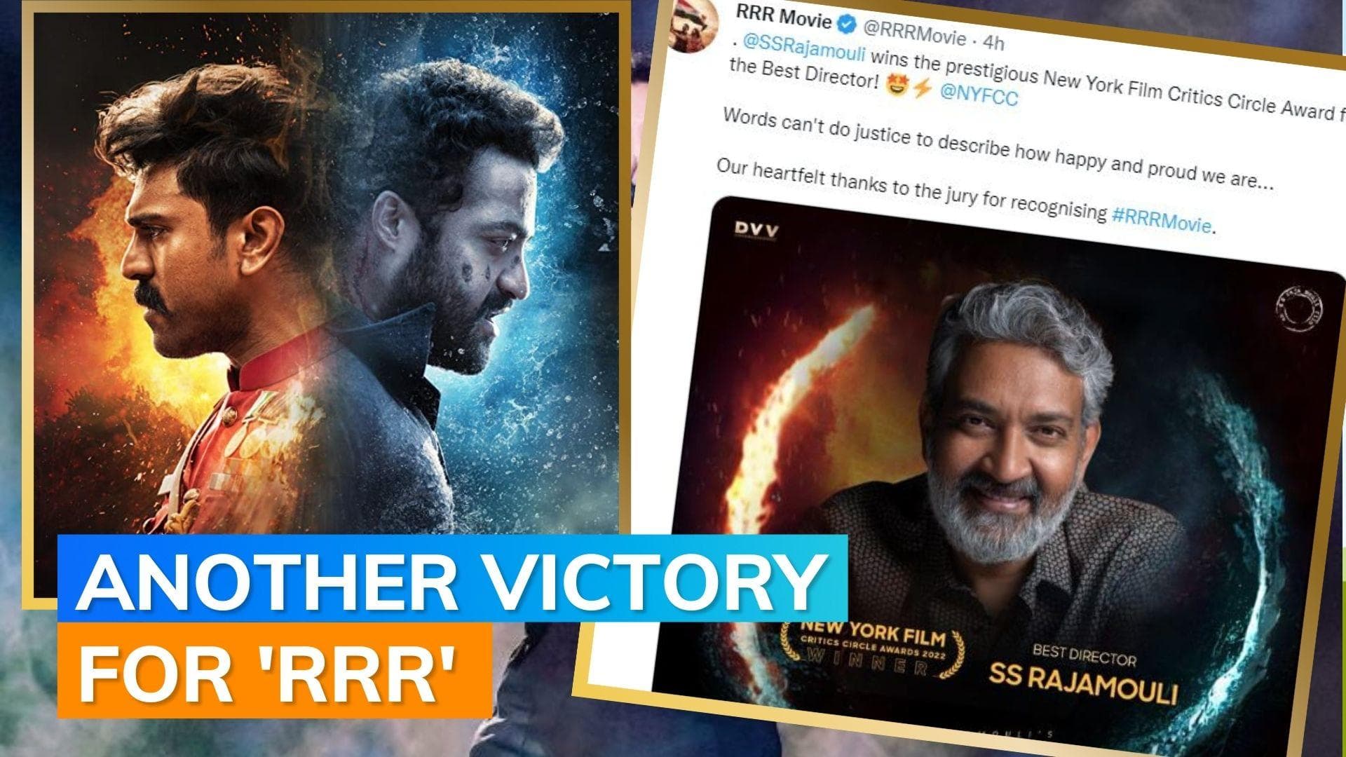 SS Rajamouli bags Best Director Award at New York Film Critics Circle for 'RRR'