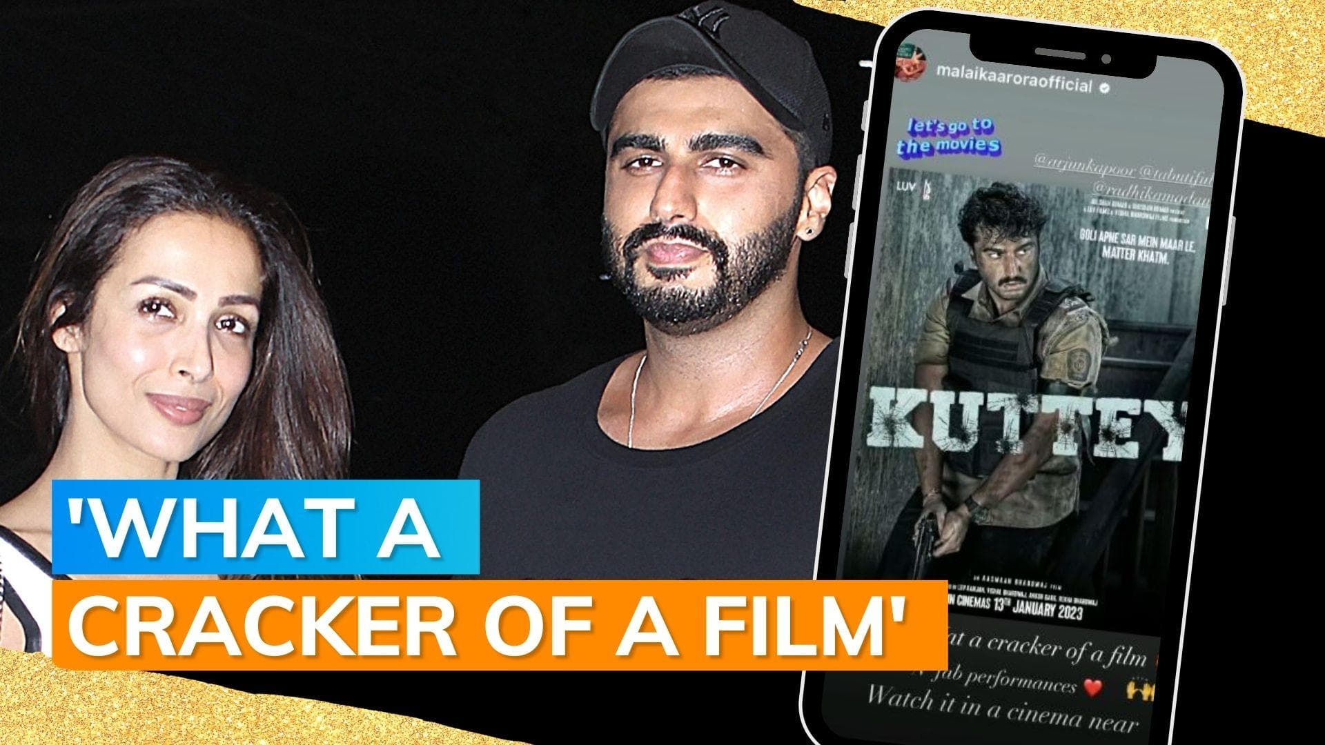 Arjun Kapoor calls Malaika Arora his 'biggest cheerleader' as she praises his film 'Kuttey' 