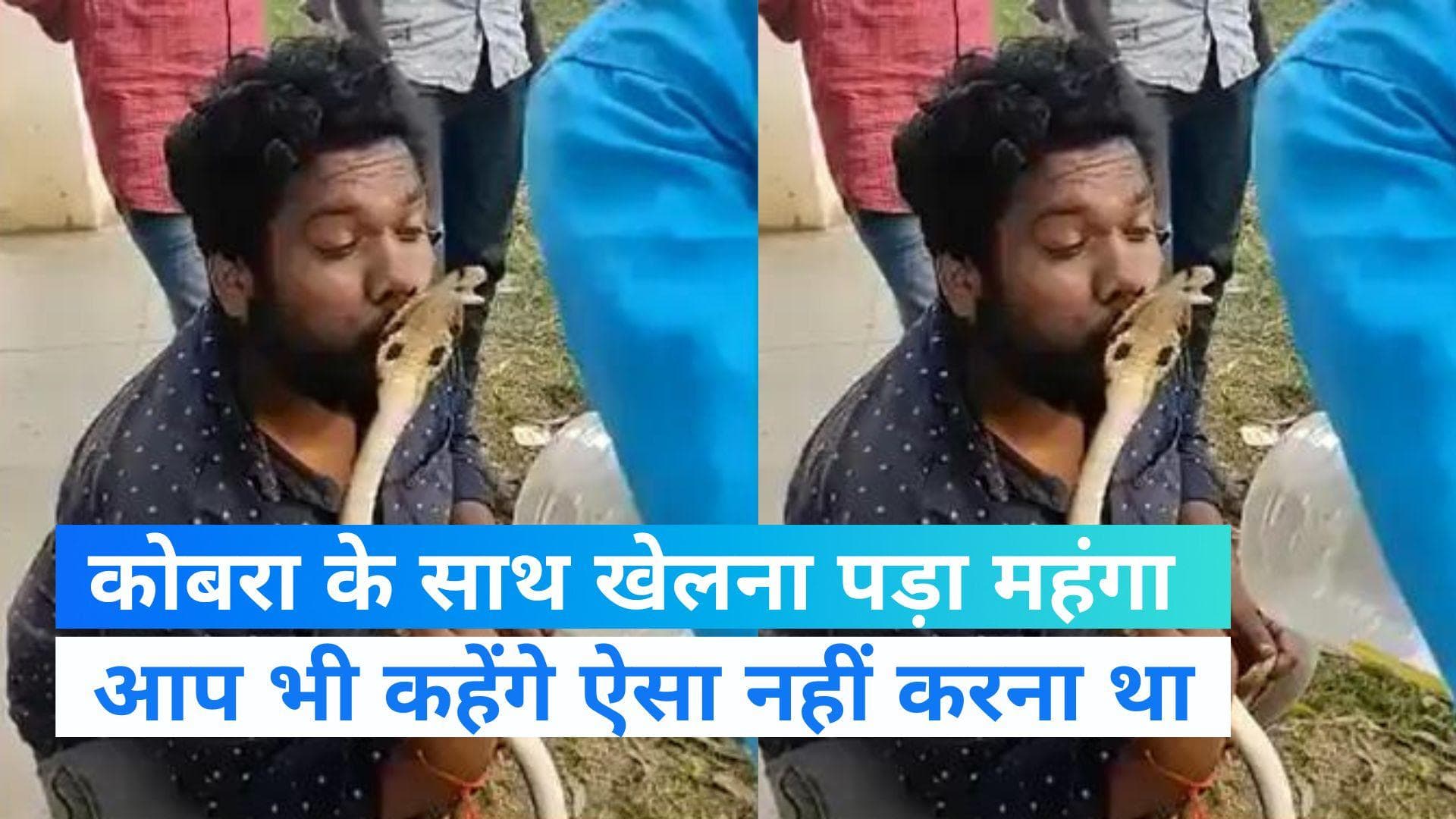 Video Viral: कोबरा सांप को Kiss करना शख्स को पड़ा भारी, वीडियो देख रह जायेंगे हैरान 