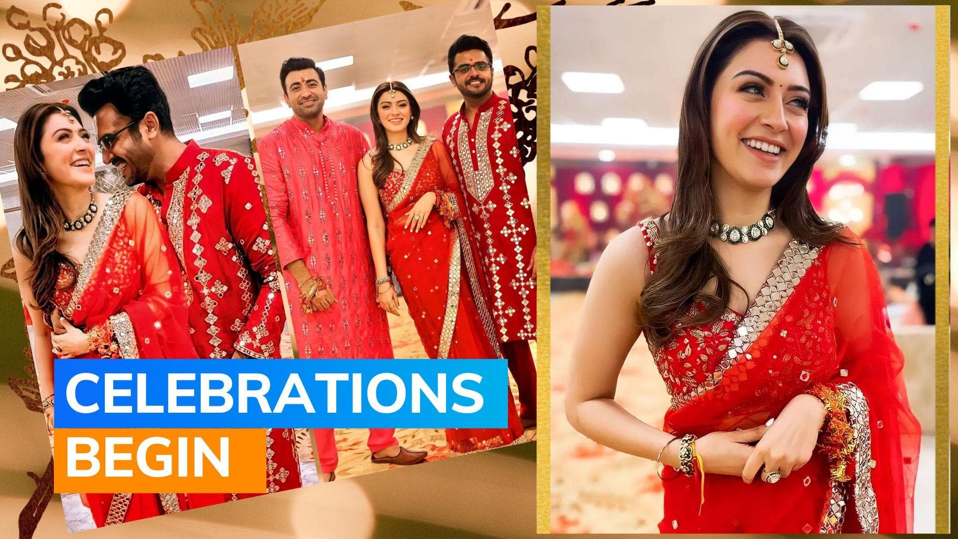 Hansika Motwani and Sohael Khaturiya’s pre-wedding festivities begin; see photos from Mata Ki Chowki