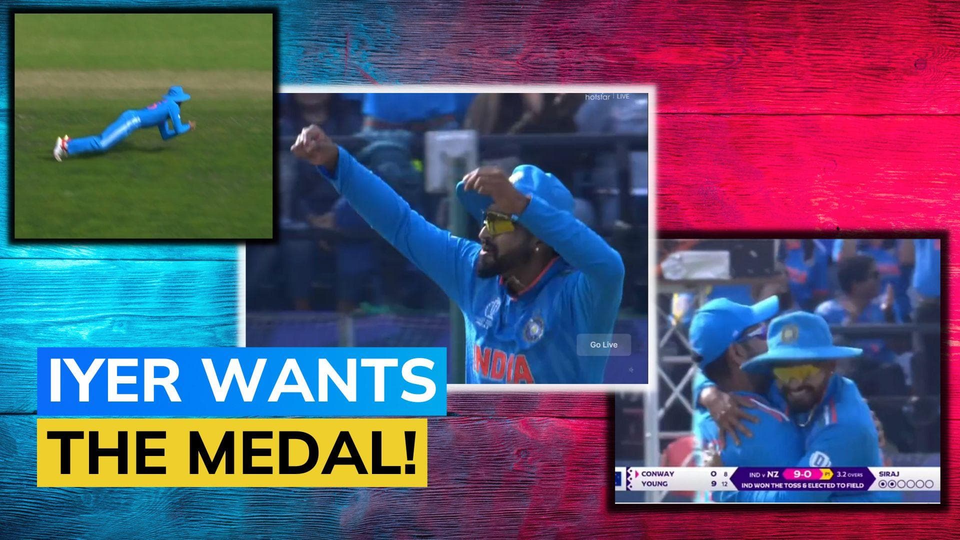 Shreyas Iyer takes brilliant catch to dismiss Conway, asks for 'best fielder' medal | IND vs NZ World Cup