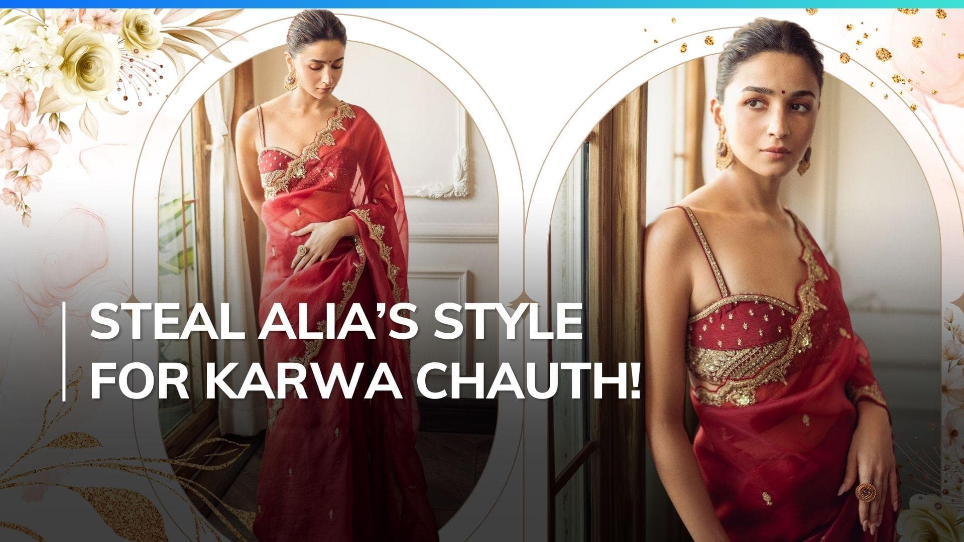 Alia Bhatt’s red saree is the perfect pick for Karwa Chauth—here’s how much it costs
