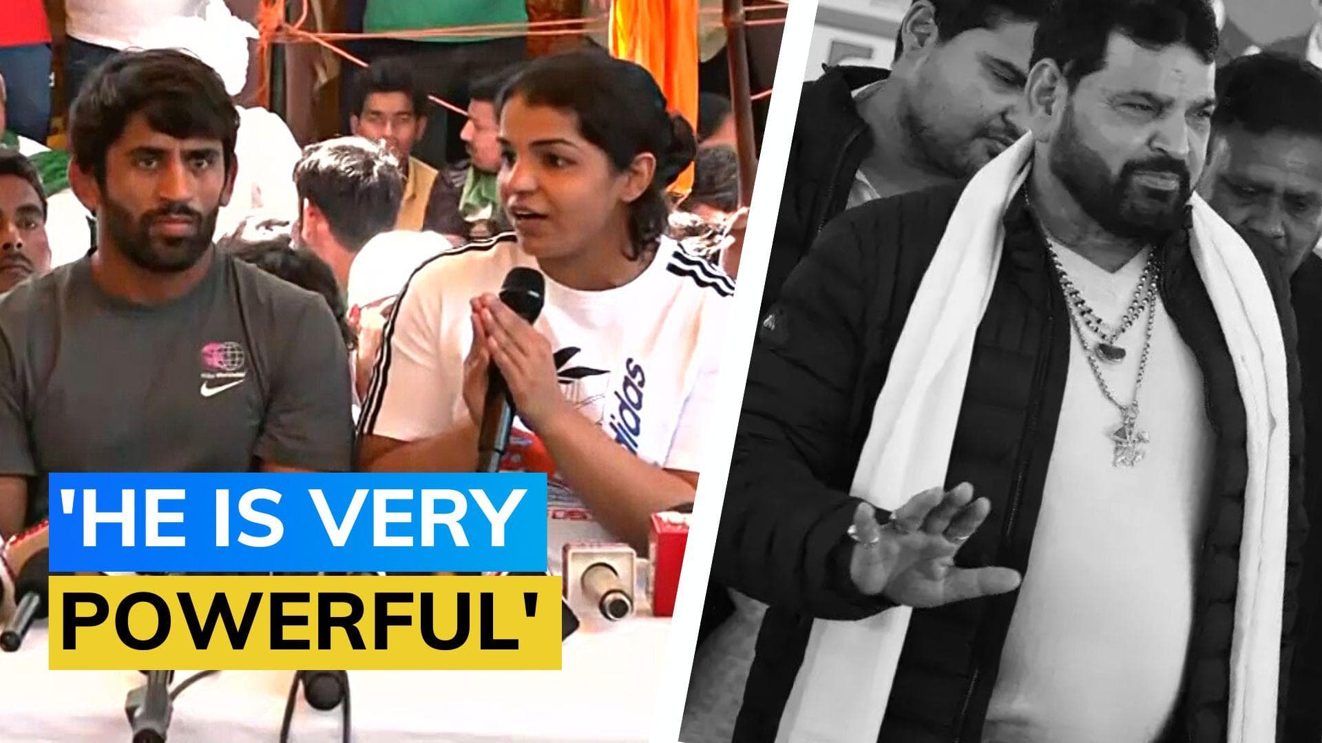 WATCH: Wrestlers challenge former WFI Chief Brijbhushan Sharan Singh to undergo NARCO Test