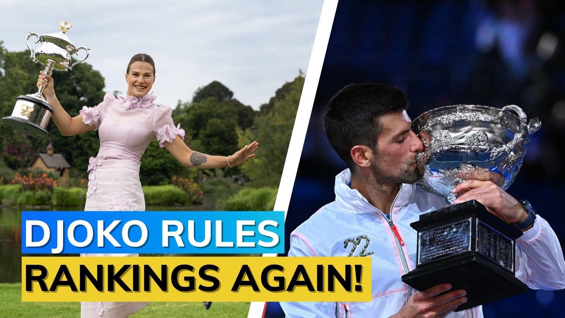Novak Djokovic reclaims World No. 1 spot; Aryna Sabalenka No. 2 in WTA