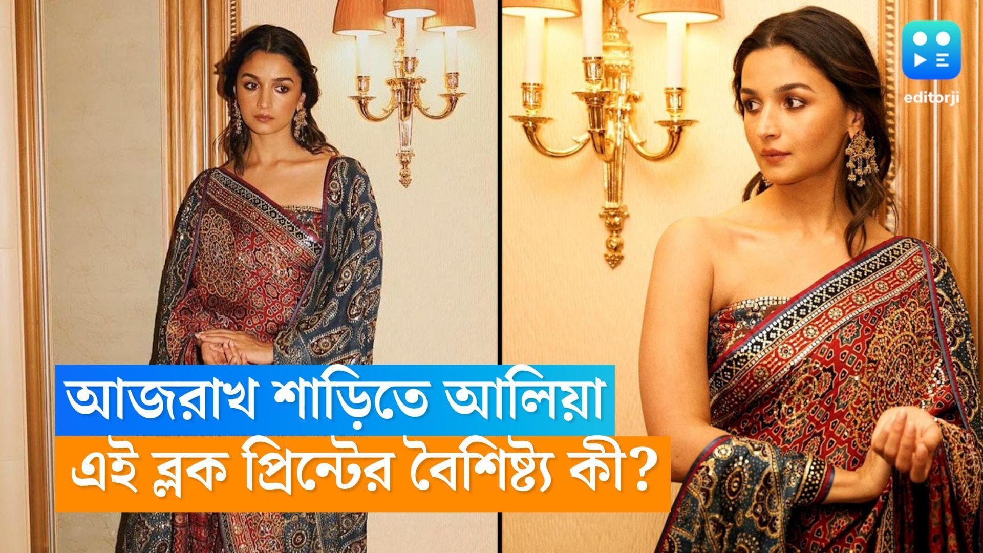 Ajrakh Print: জয় অ্যাওয়ার্ডের অনুষ্ঠানে আজরাখ শাড়িতে আলিয়া,  জনপ্রিয় এই ব্লক প্রিন্টের বৈশিষ্ট্য কী?