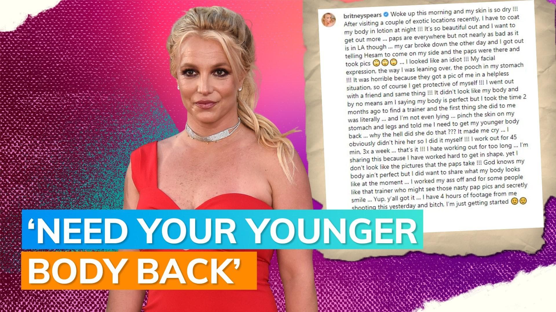 Britney Spears recalls incident when trainer body-shamed her