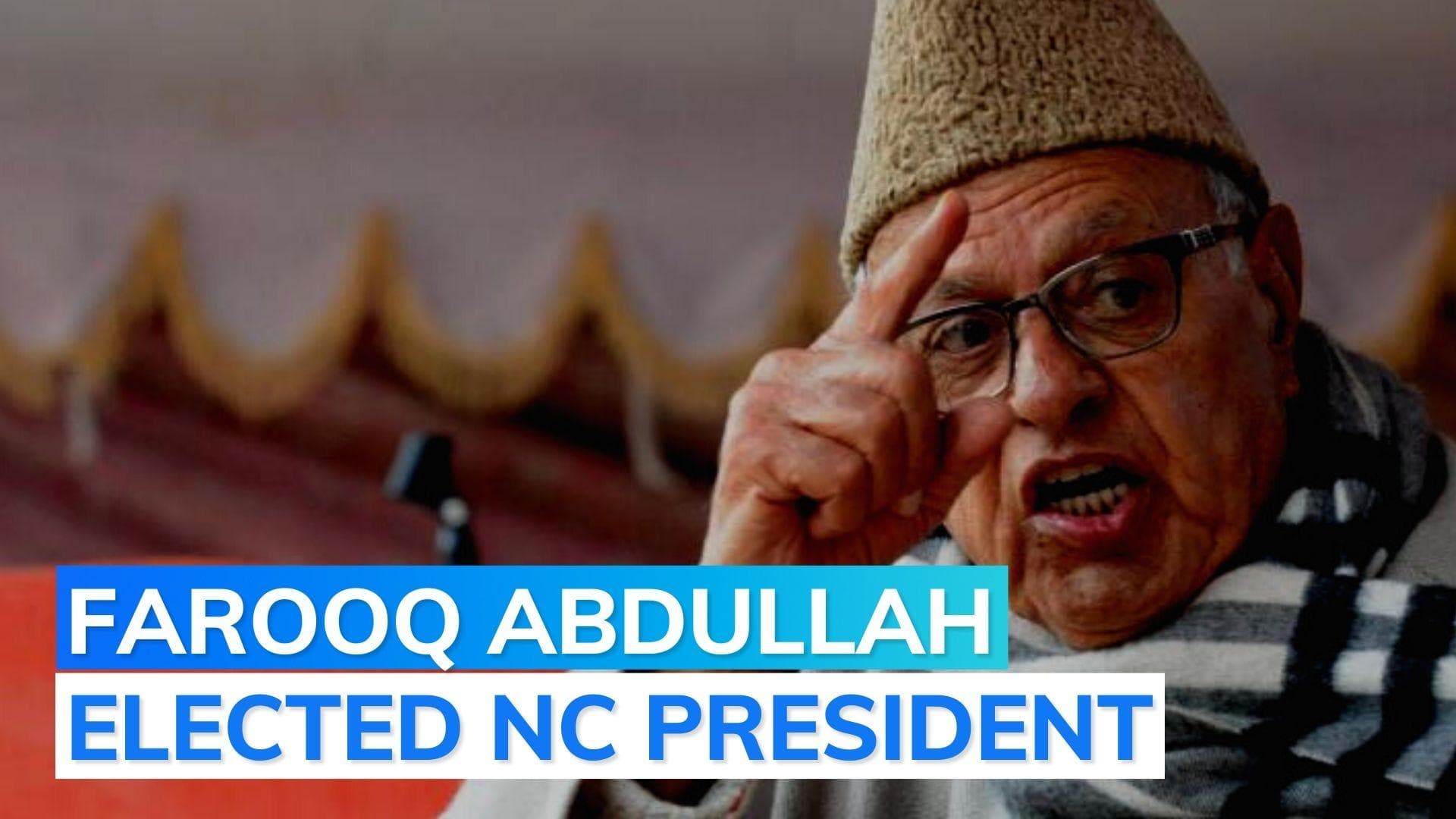 Farooq Abdullah re-elected as NC president, says party will contest every election
