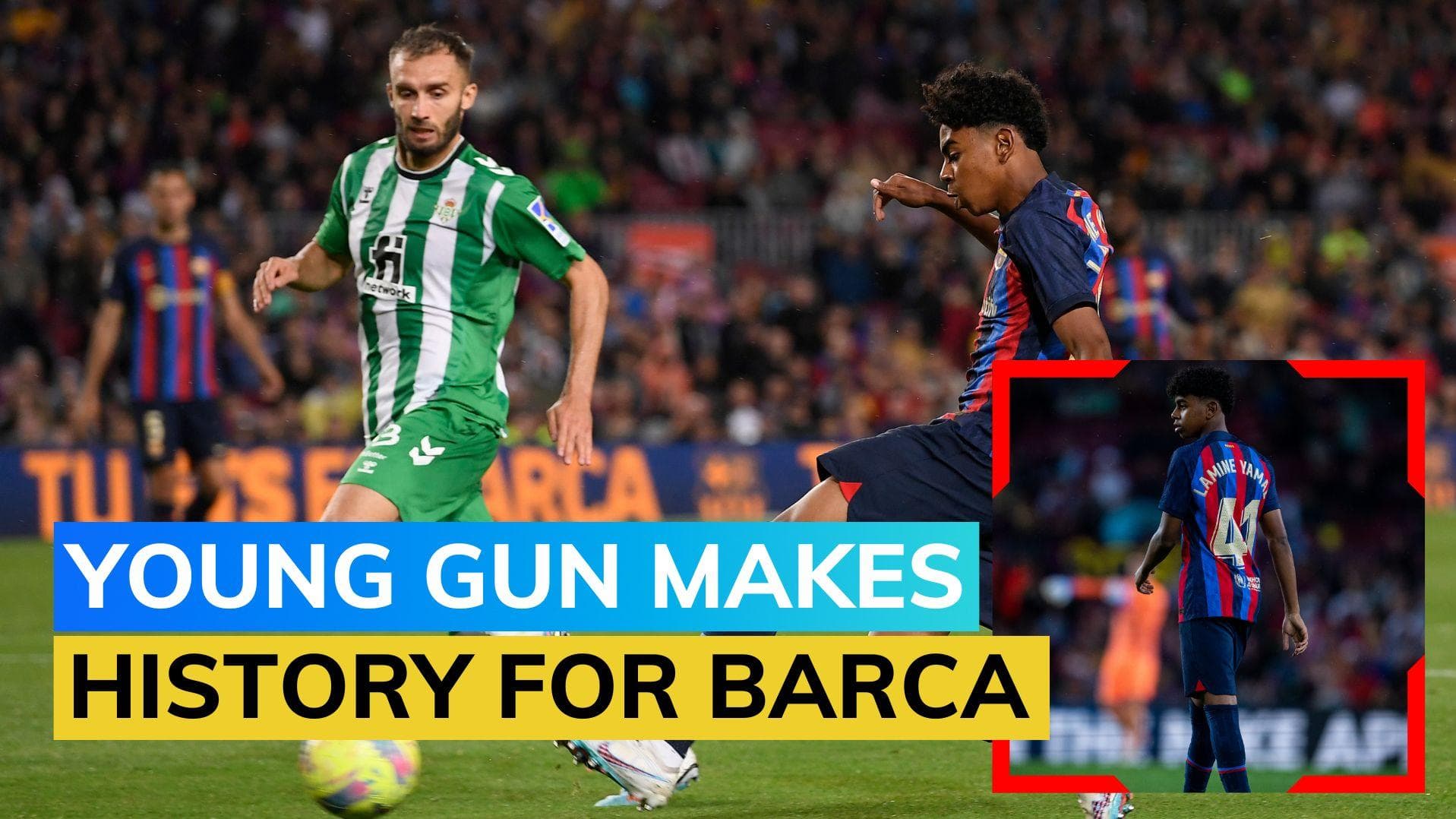 15-year-old Lamine Yamal becomes the youngest player ever to play for FC Barcelona