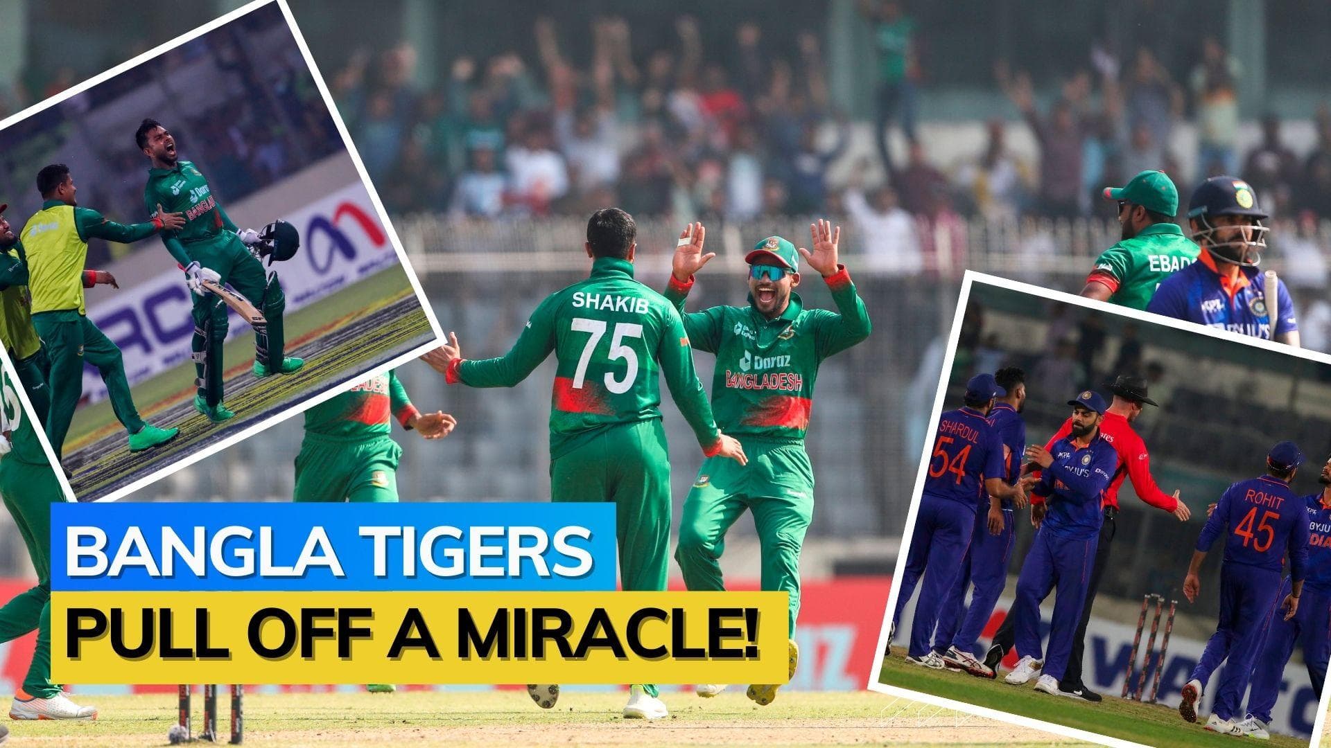 IND vs BAN 1st ODI: Mehidy Hasan steals India's thunder, Bangladesh win by 1 wicket