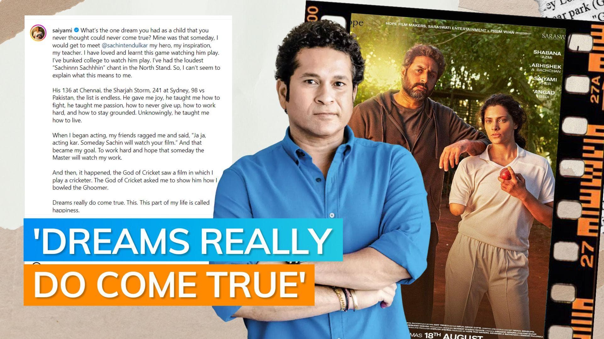 'Ghoomer': Sachin Tendulkar impressed by Saiyami Kher's bowling skills | Watch 