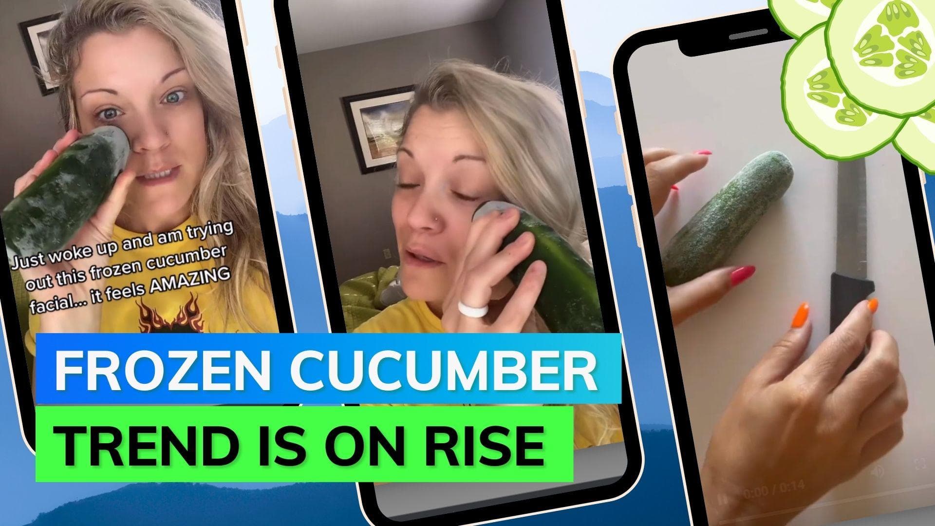 TikTokers are now replacing ice rollers with frozen cucumber; know more about this viral beauty hack 