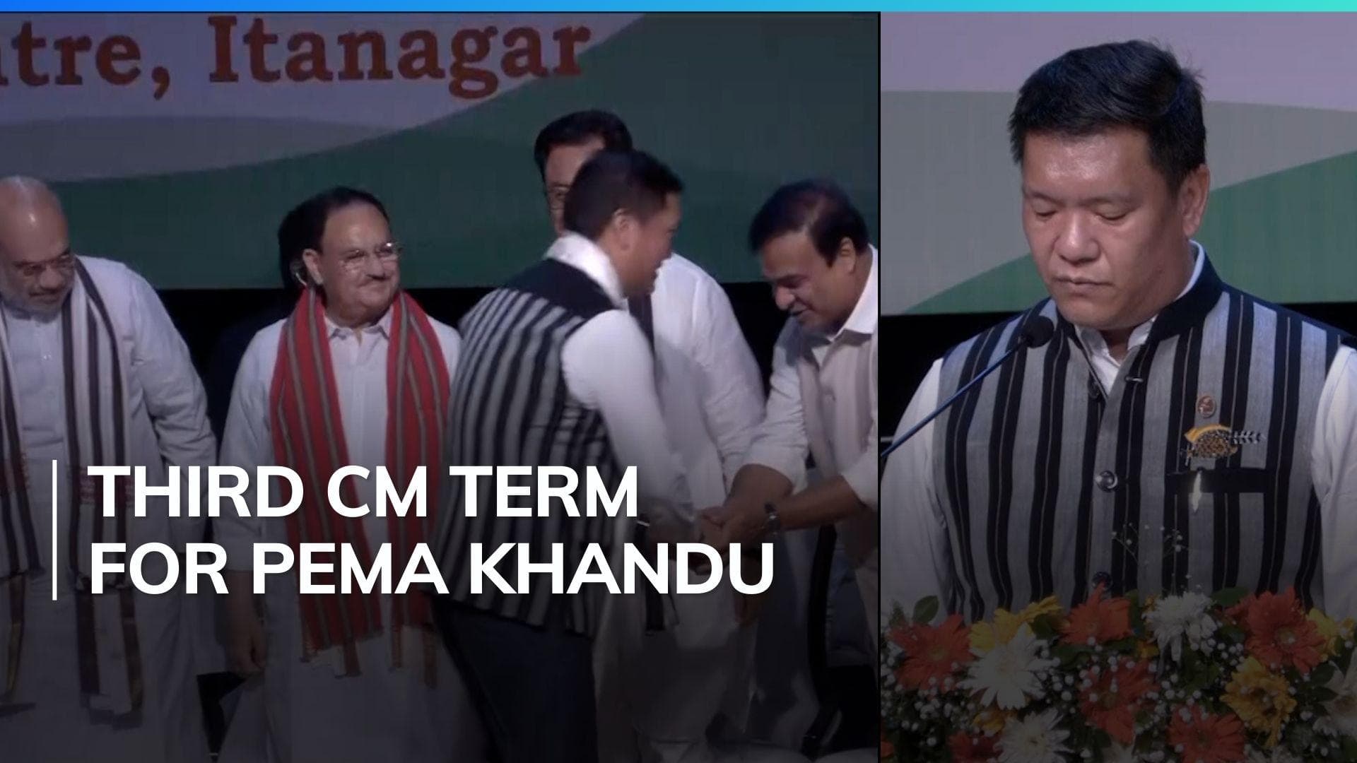 Pema Khandu sworn in as Arunachal's Chief Minister for 3rd time in a row