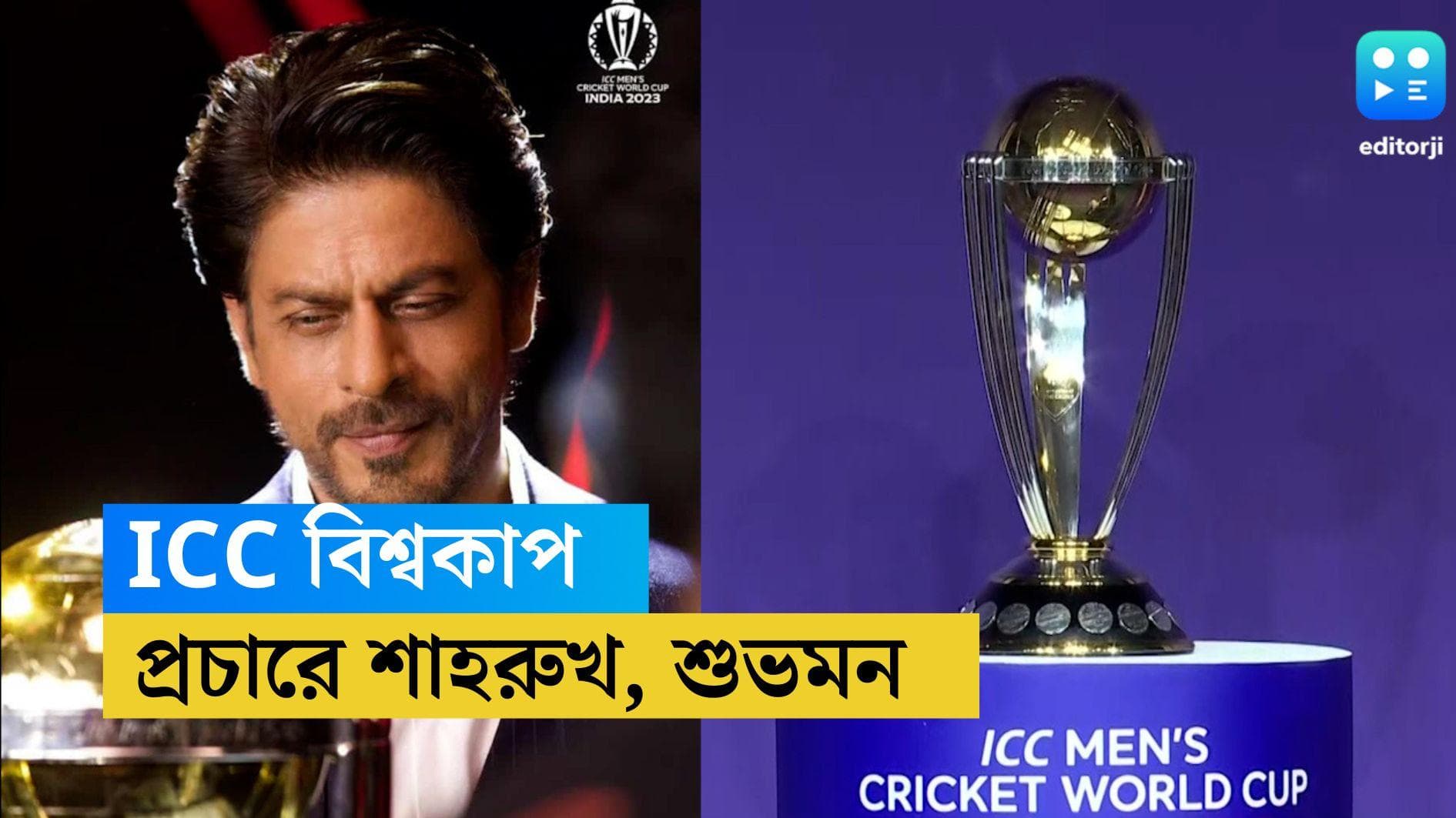 ICC World Cup-SRK: আইসিসির বিশ্বকাপের প্রচারে শাহরুখ, শুভমন ! নেপথ্যে গমগম করে উঠল বাদশার কণ্ঠ  