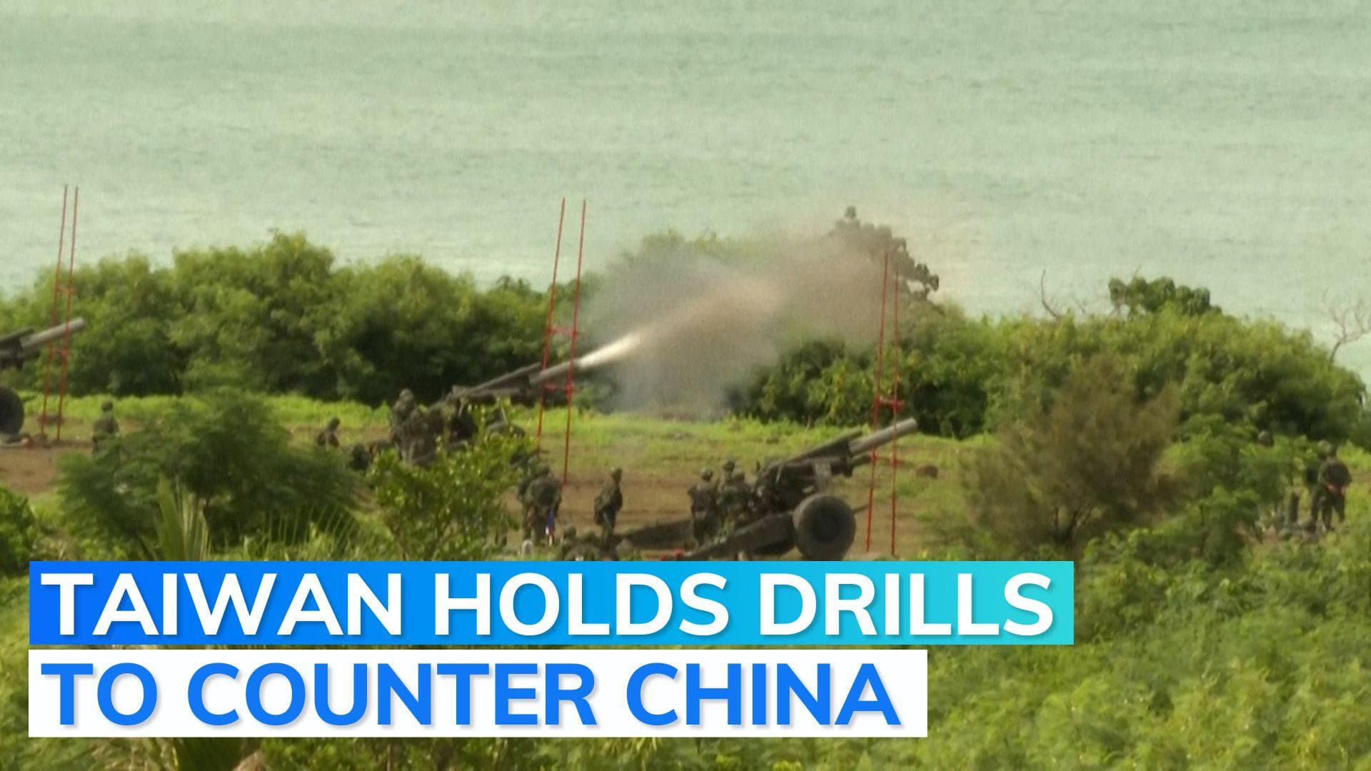 Taiwan, China hold opposing military drills amid tensions