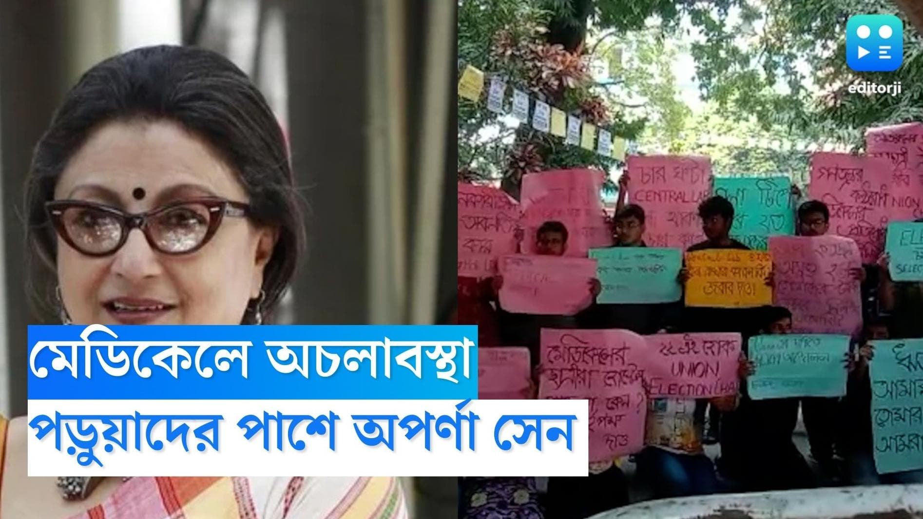 Aparna Sen on TMC:  'তৃণমূলের স্বৈরাচারী পদক্ষেপের নিন্দা করছি', মেডিকেল কলেজের আন্দোলনের পাশে অপর্ণা সেন