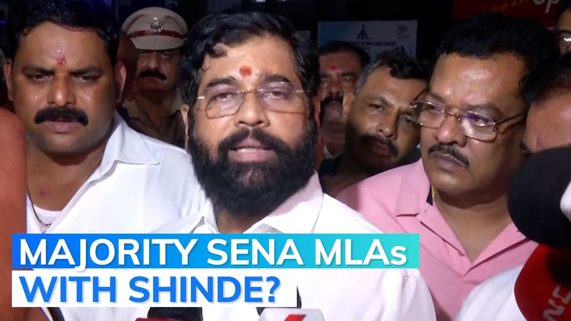Rebel Shiv Sena leader Eknath Shinde claims support of 40 MLAs