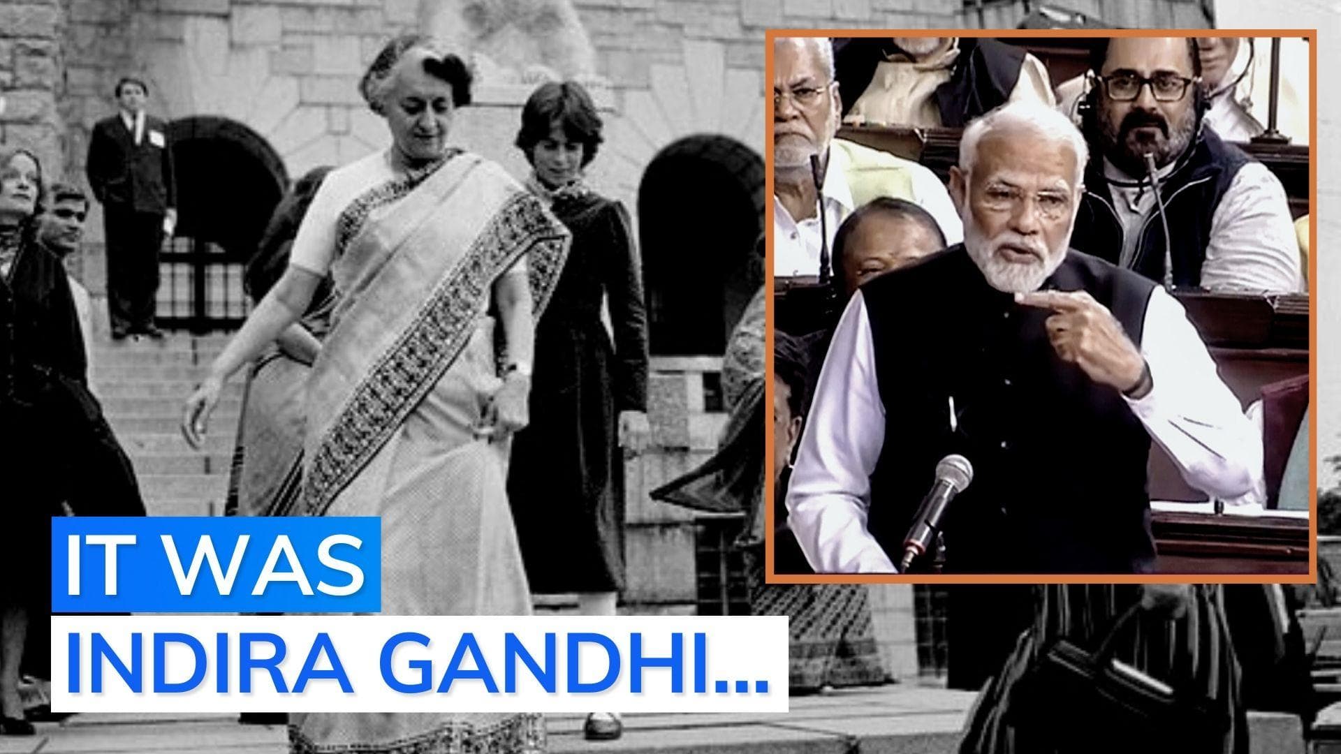 Indira Gandhi misused Article 356 fifty times to dismiss state governments, says PM Modi in Rajya Sabha