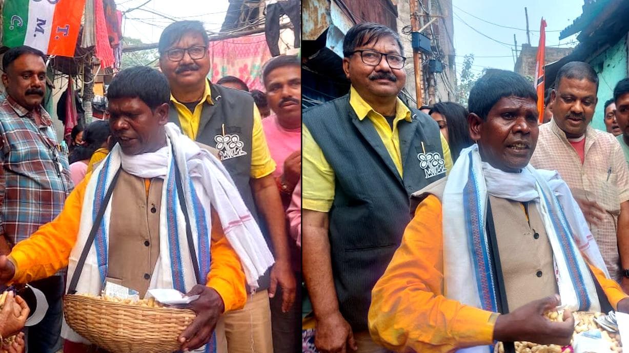 'Kancha Badam' singer in TMC campaign: তৃণমূলের প্রচারে দেখা গেল 'কাঁচা বাদাম'-এর গায়ককে