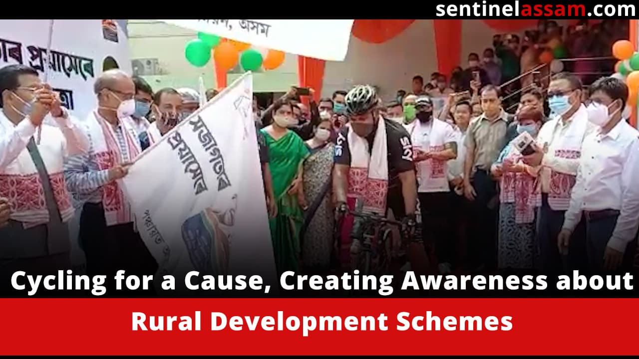 Cycling for a Cause, Creating Awareness about Rural Development Scheme