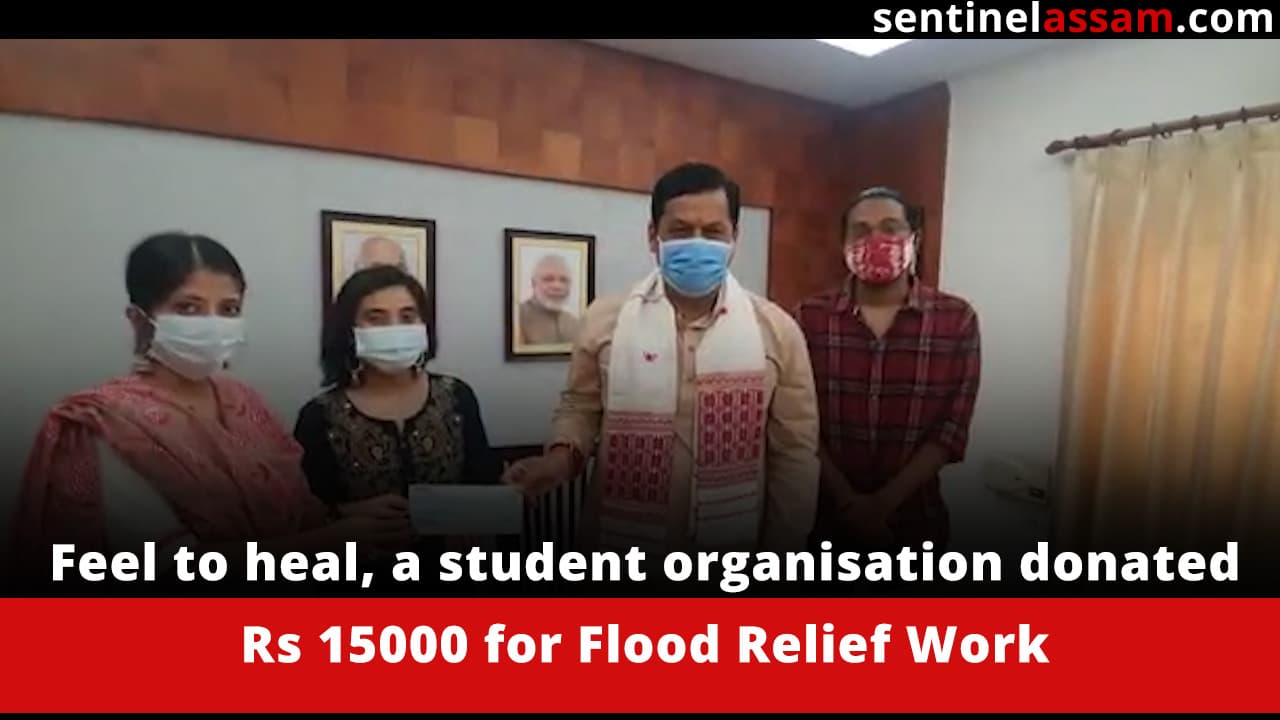 Feel to heal, a student organisation donated Rs 15000 for Flood Relief