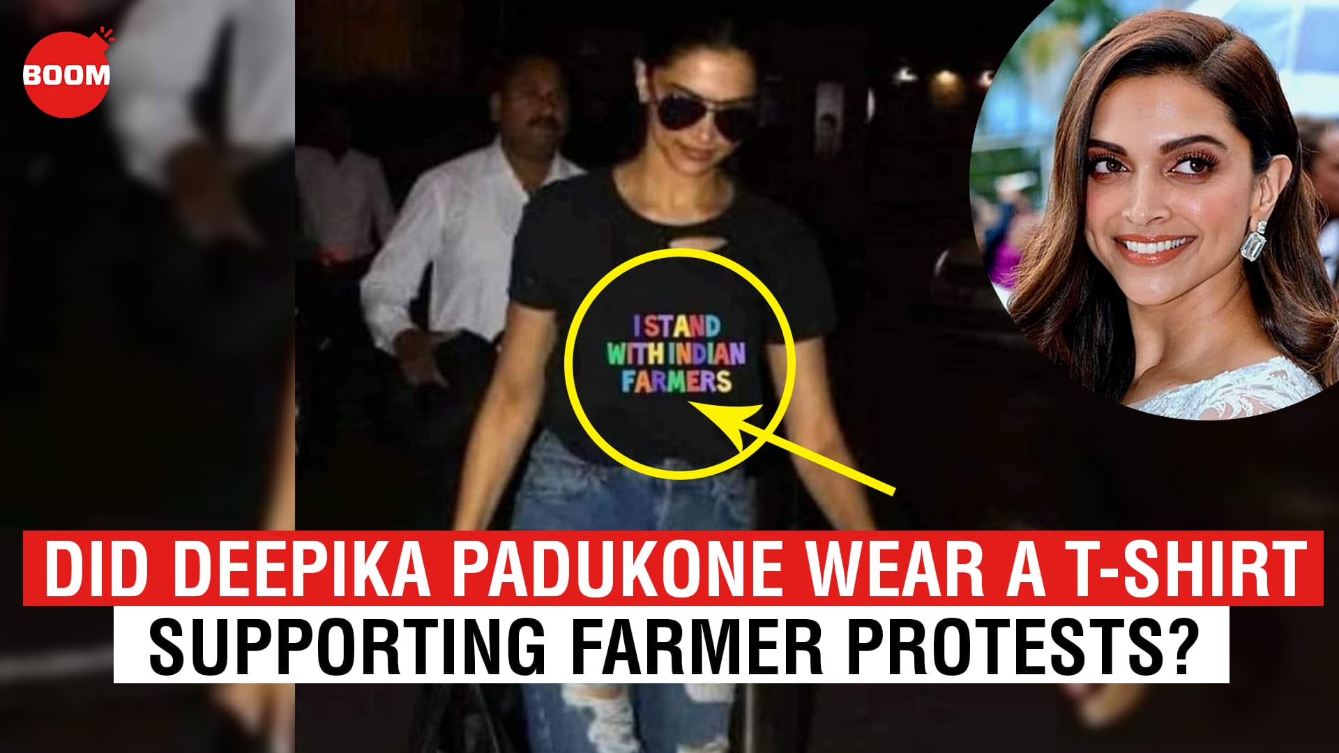 Did Deepika Padukone Wear A T-Shirt Supporting Farmers Protests?