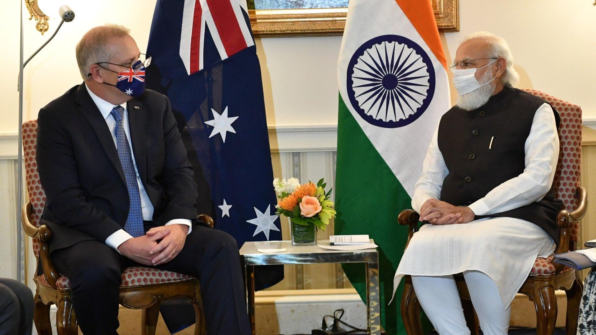 Modi in USA: PM मोदी ने ऑस्ट्रेलिया के PM स्कॉट मॉरिसन से की मुलाकात, जानें क्या हुई बात