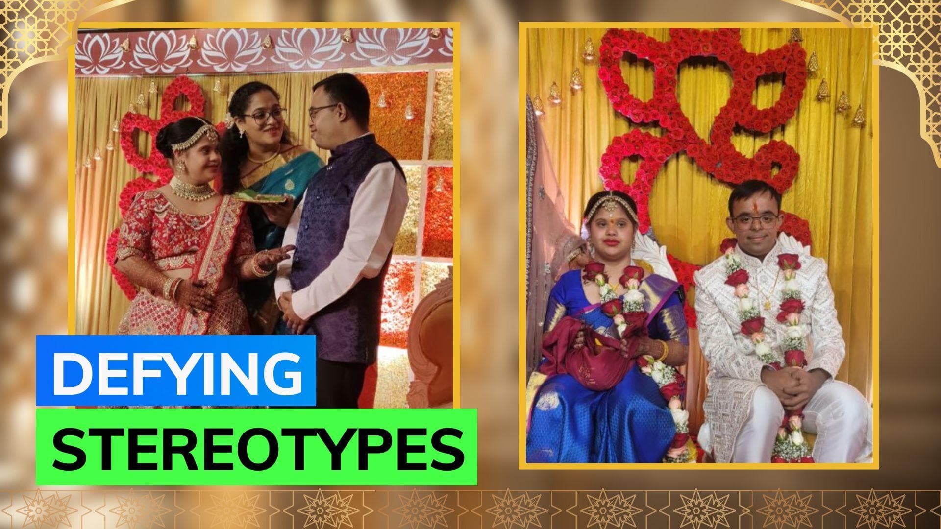 Indian couple with Down syndrome gets married in Tamil-Maharashtrian-style; netizens shower love